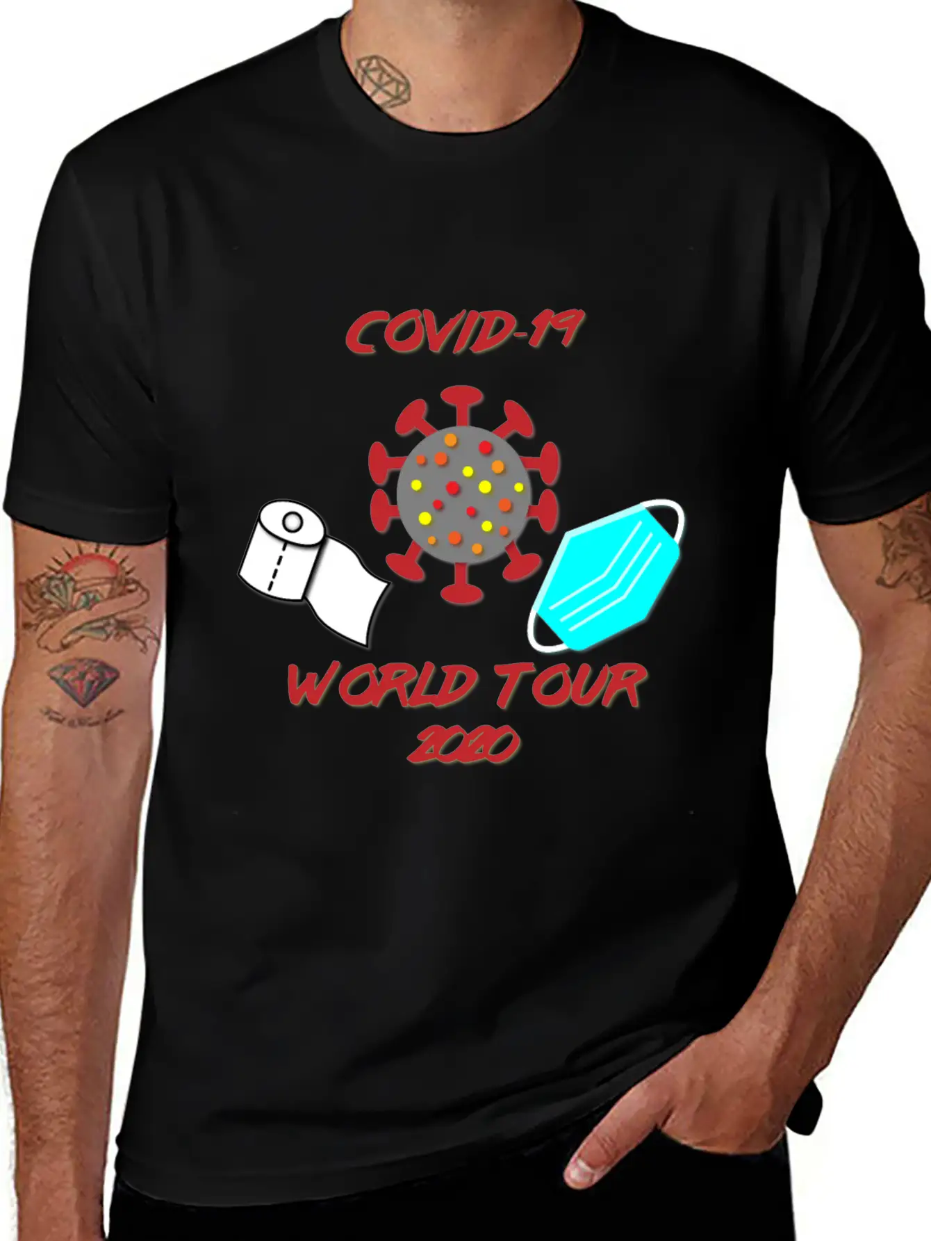 Covid-19 World Tour Unisex Casual T-Shirt – Clean Design For Daily Comfort
