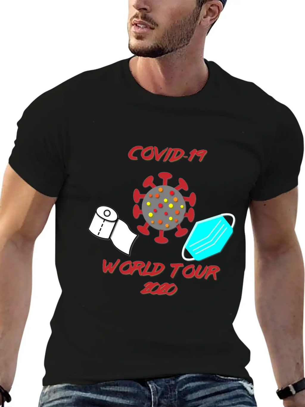 Covid-19 World Tour Unisex Casual T-Shirt – Clean Design For Daily Comfort