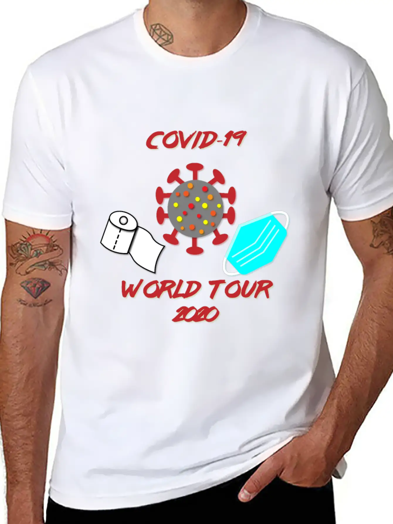 Covid-19 World Tour Unisex Casual T-Shirt – Clean Design For Daily Comfort