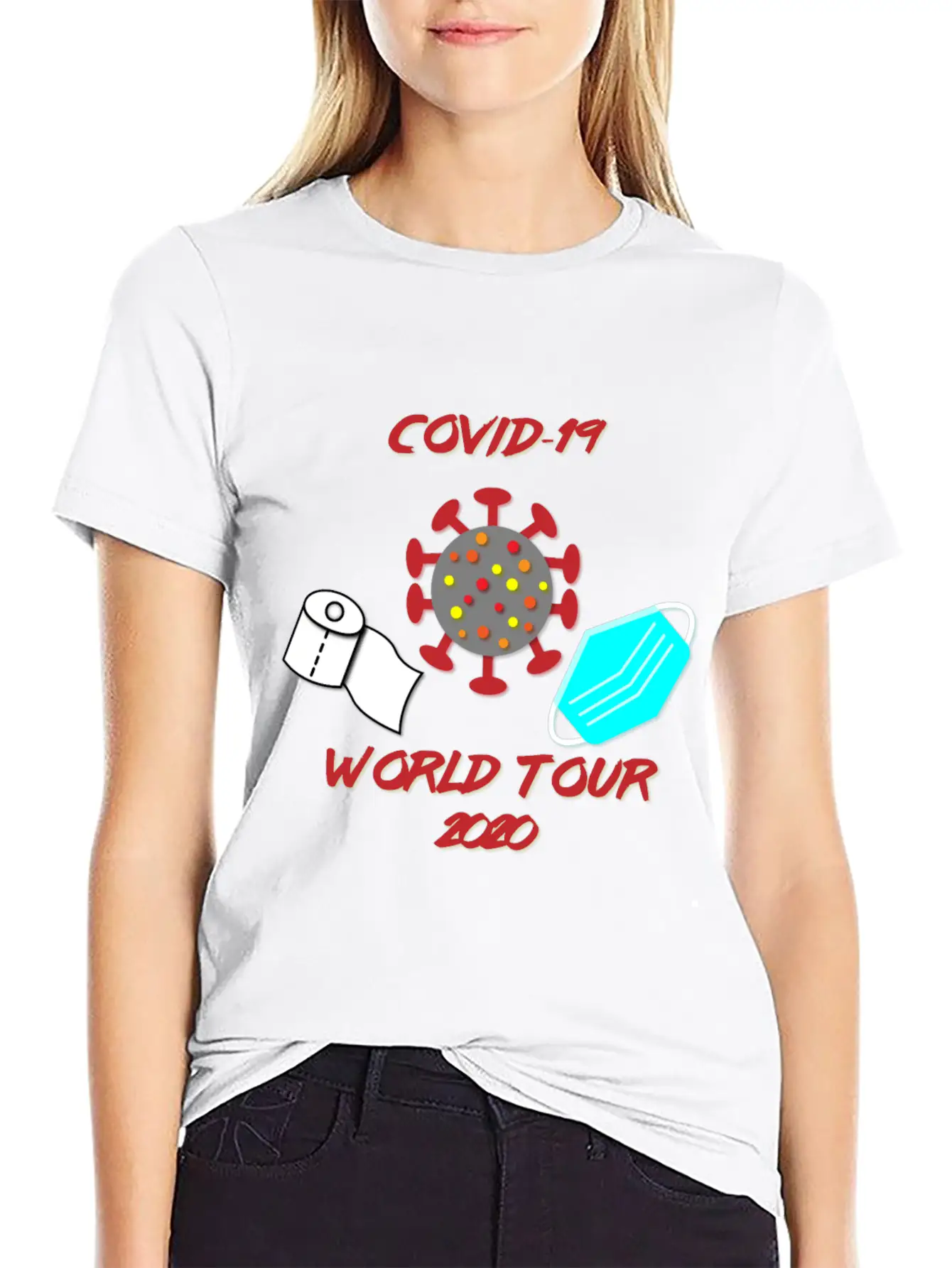 Covid-19 World Tour Unisex Casual T-Shirt – Clean Design For Daily Comfort
