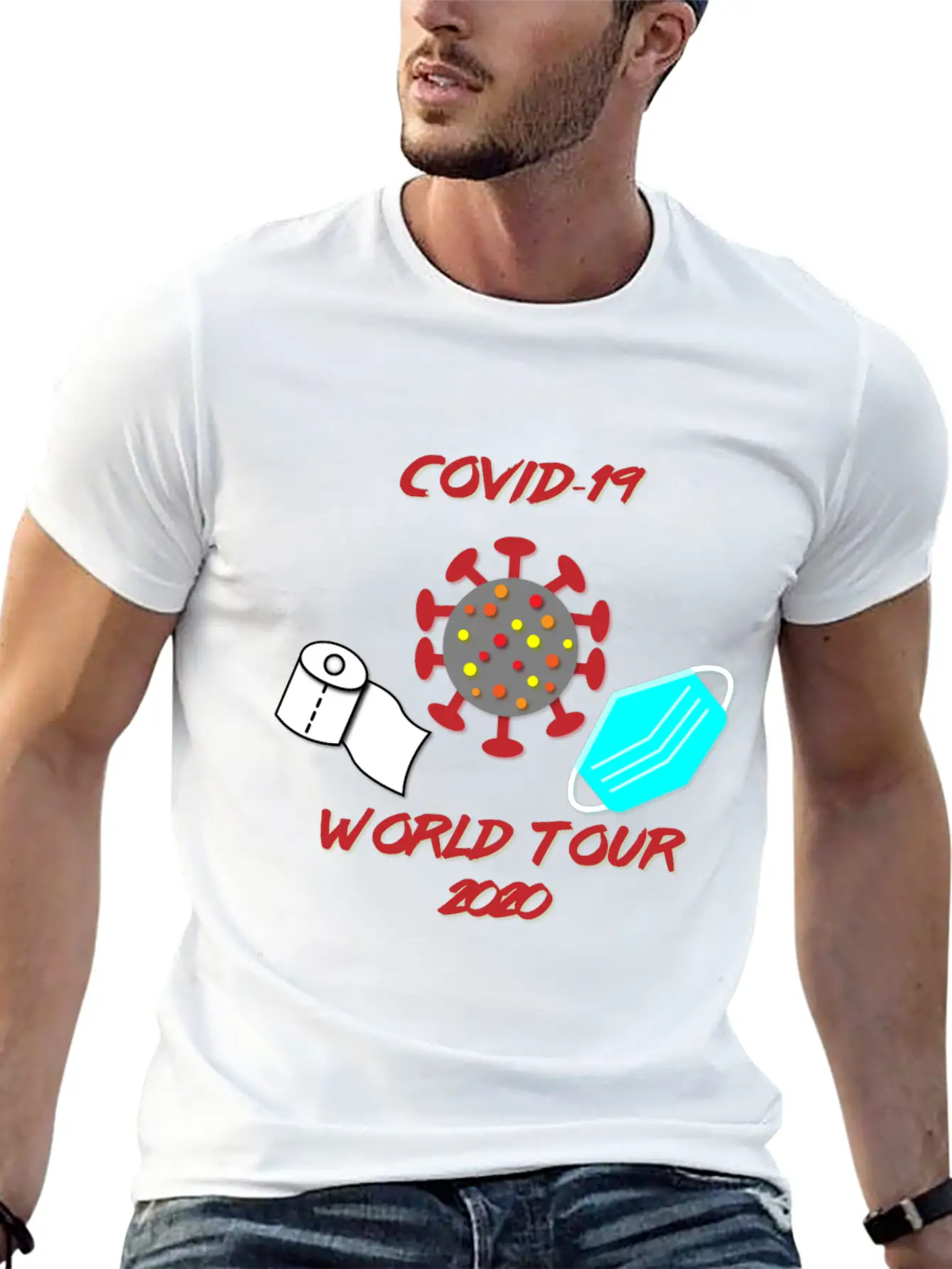 Covid-19 World Tour Unisex Casual T-Shirt – Clean Design For Daily Comfort