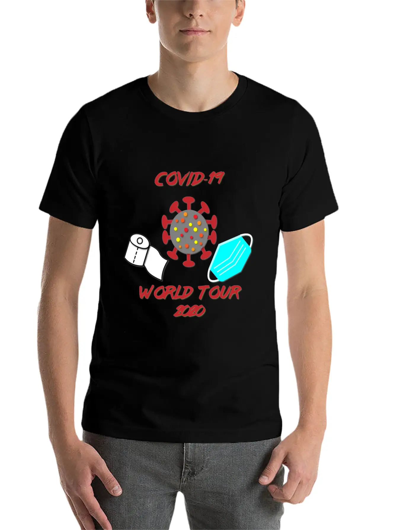 Covid-19 World Tour Unisex Casual T-Shirt – Clean Design For Daily Comfort
