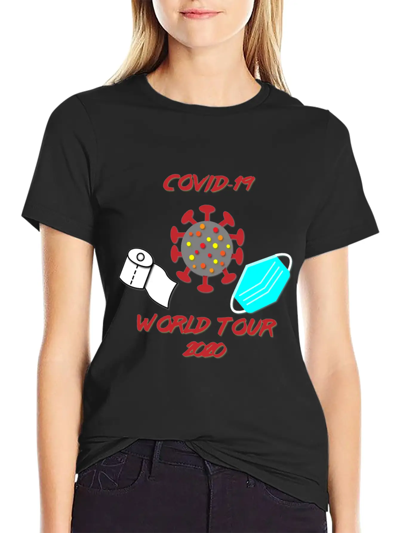Covid-19 World Tour Unisex Casual T-Shirt – Clean Design For Daily Comfort
