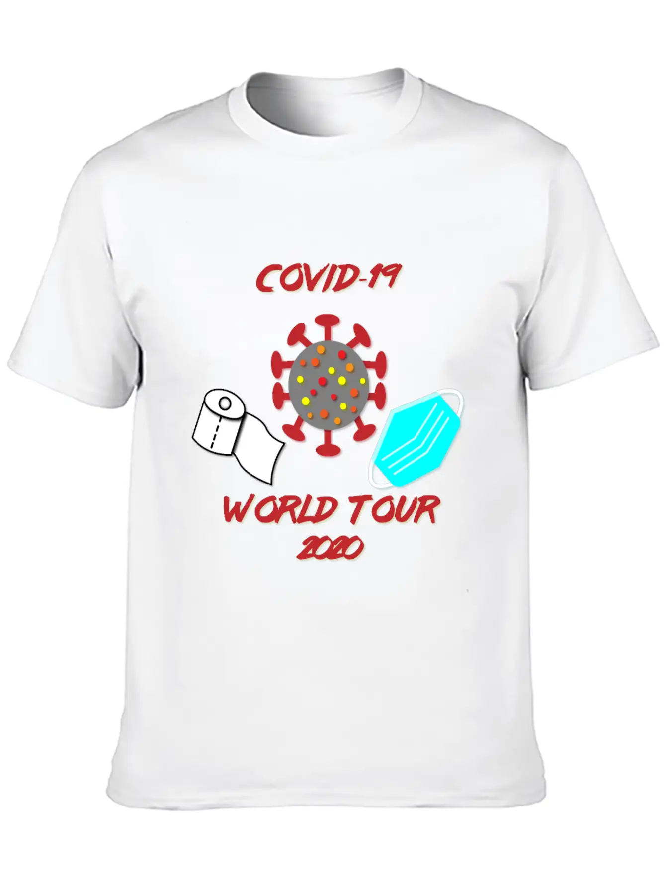 Covid-19 World Tour Unisex Casual T-Shirt – Clean Design For Daily Comfort