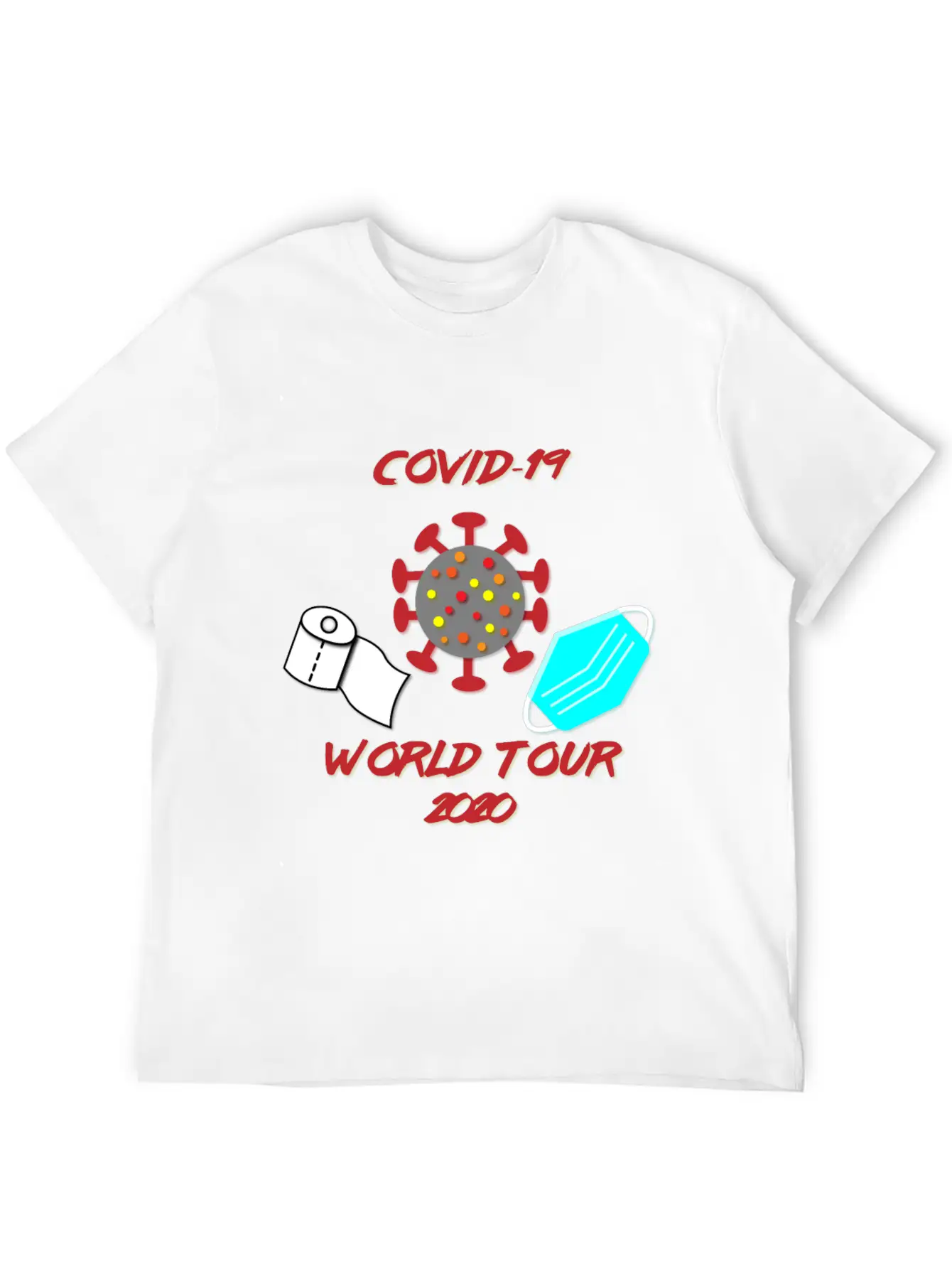 Covid-19 World Tour Unisex Casual T-Shirt – Clean Design For Daily Comfort