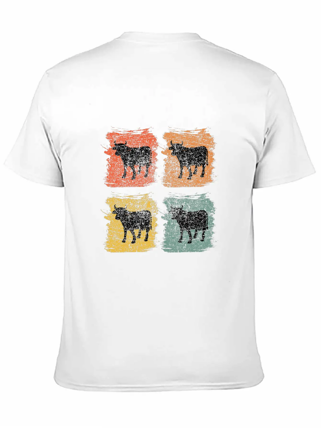 Cow Bull Retro Pop Art Relaxed Everyday Tee – Lightweight And Durable Cotton