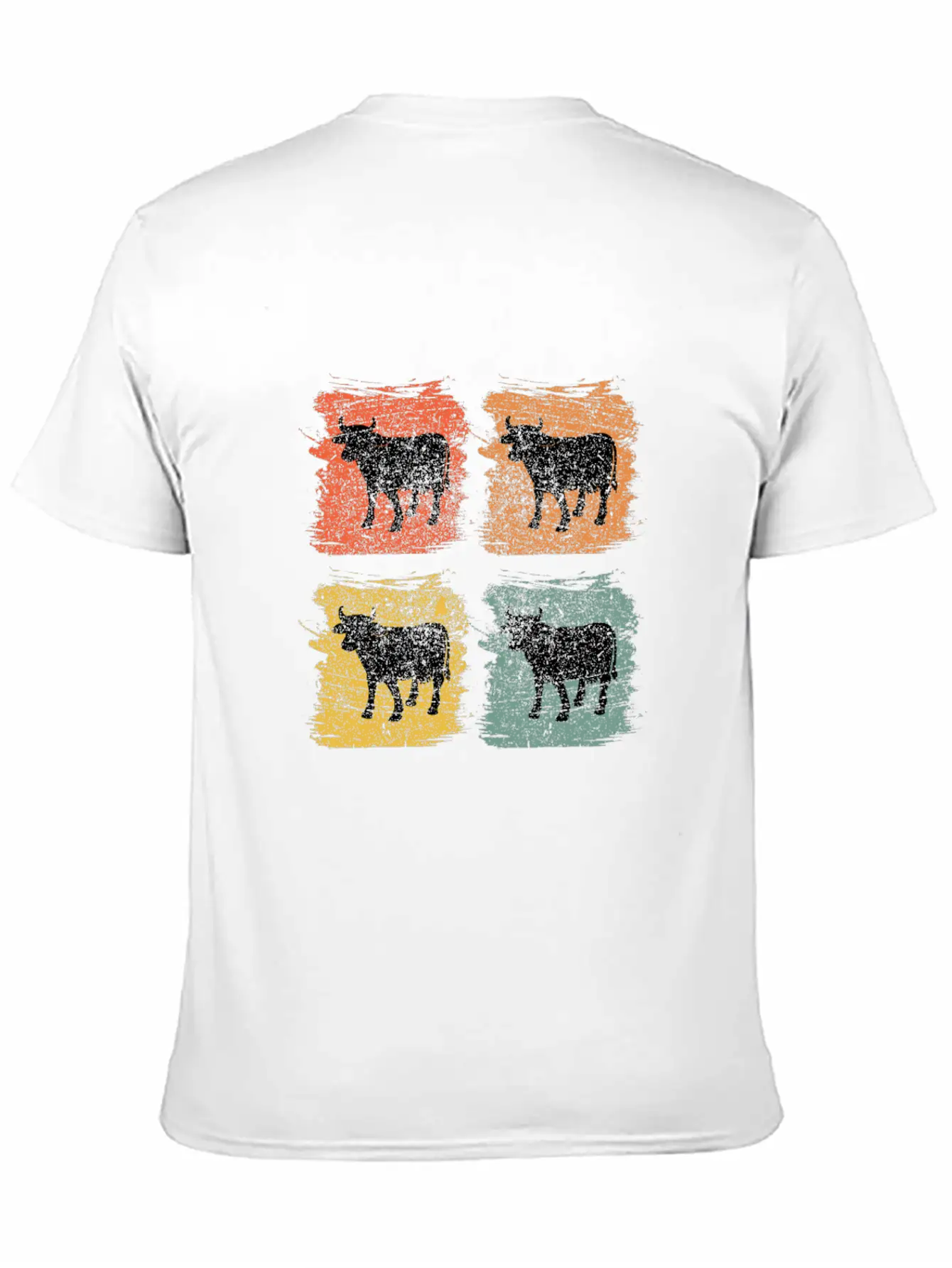 Cow Bull Retro Pop Art Relaxed Everyday Tee – Lightweight And Durable Cotton
