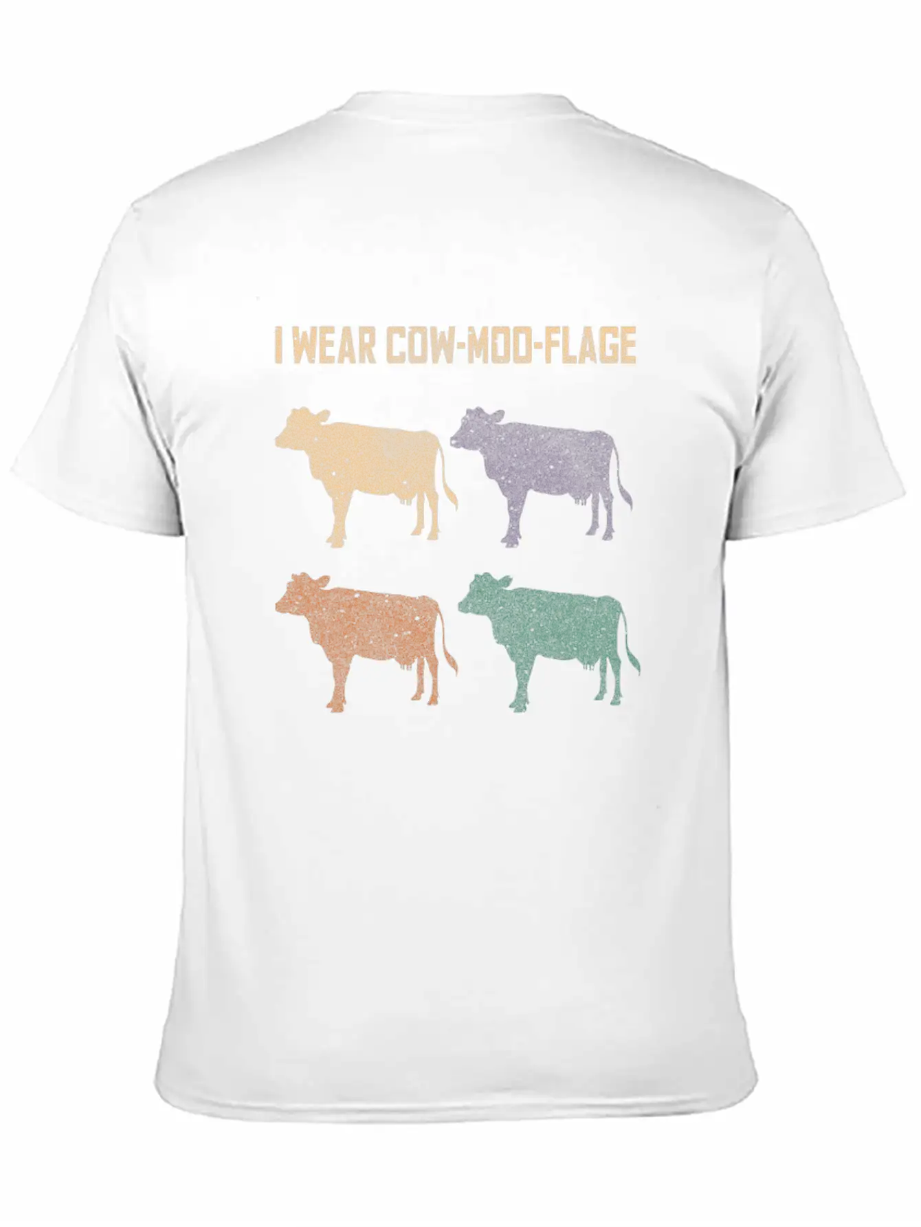 Cow Moo Flage Grunge Breathable Soft Cotton T-Shirt – Timeless Casual Look