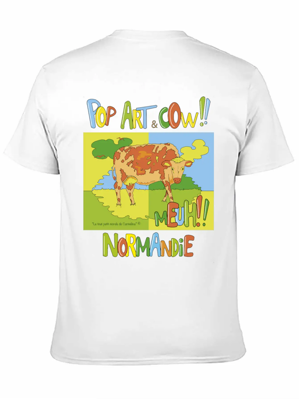 Cow "Pop Art" Normandie Timeless Short Sleeve Tee – Comfy And Minimalist Design