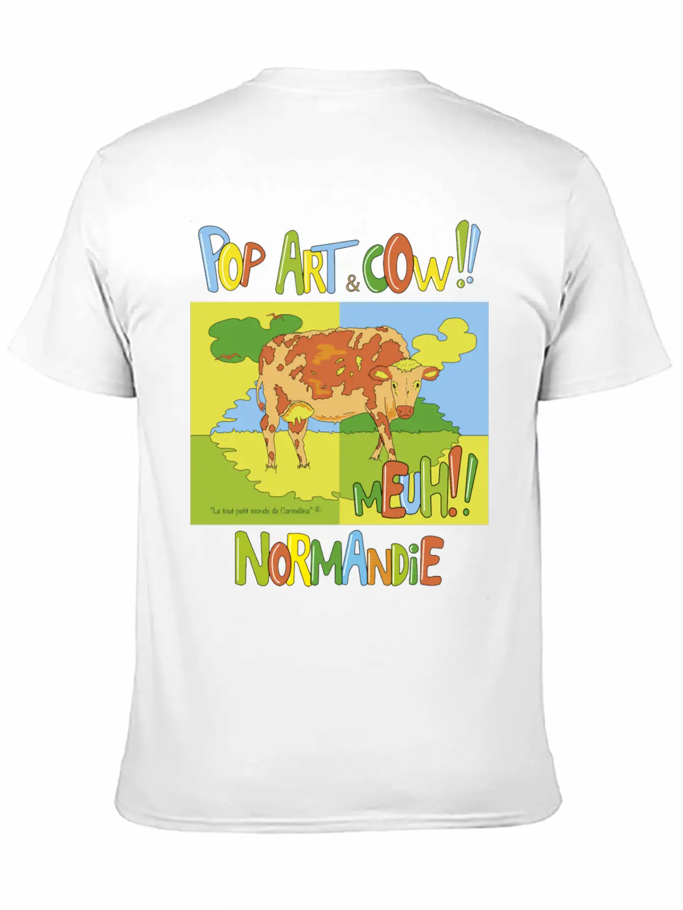 Cow "Pop Art" Normandie Timeless Short Sleeve Tee – Comfy And Minimalist Design