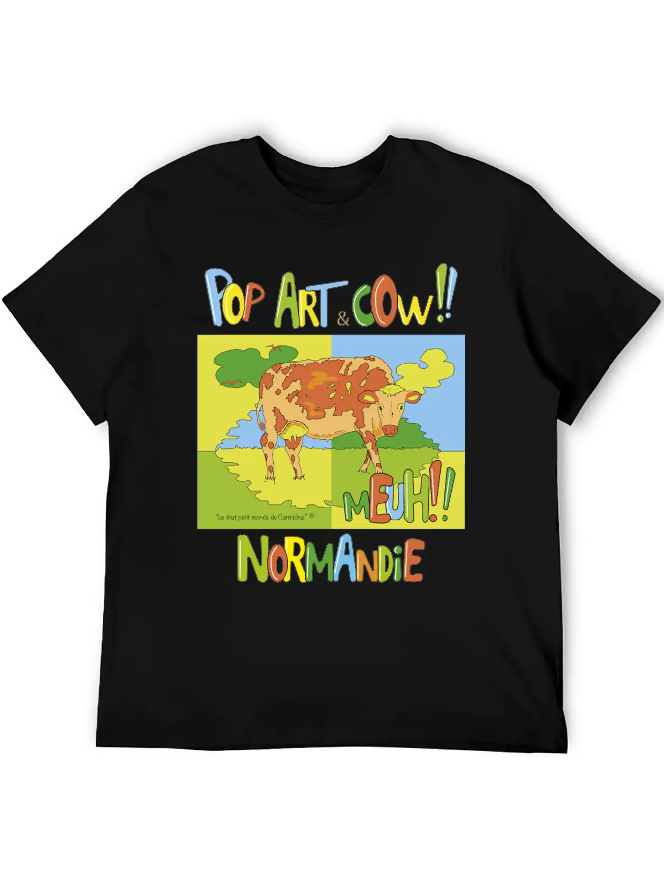 Cow "Pop Art" Normandie Timeless Short Sleeve Tee – Comfy And Minimalist Design