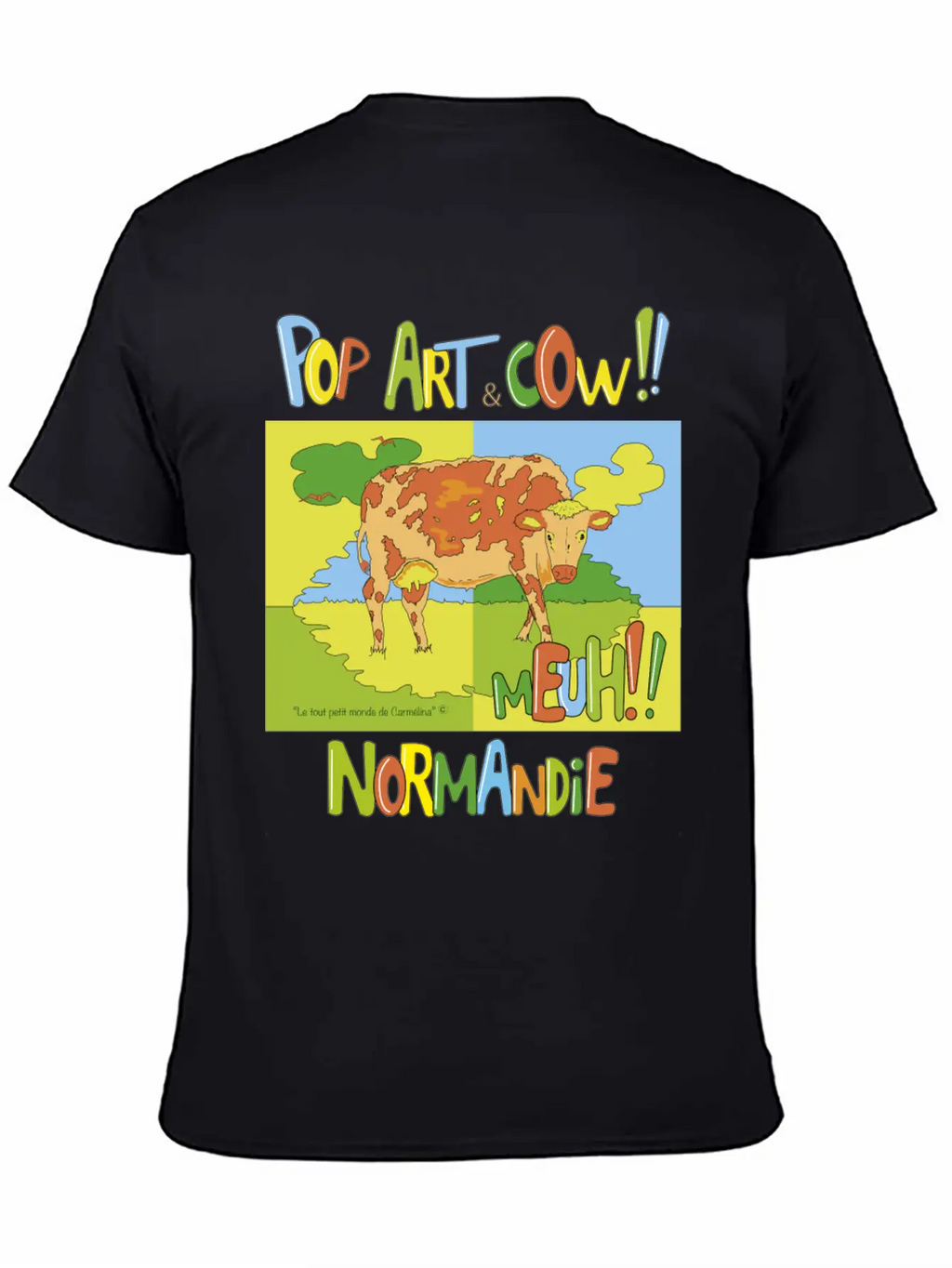 Cow "Pop Art" Normandie Timeless Short Sleeve Tee – Comfy And Minimalist Design