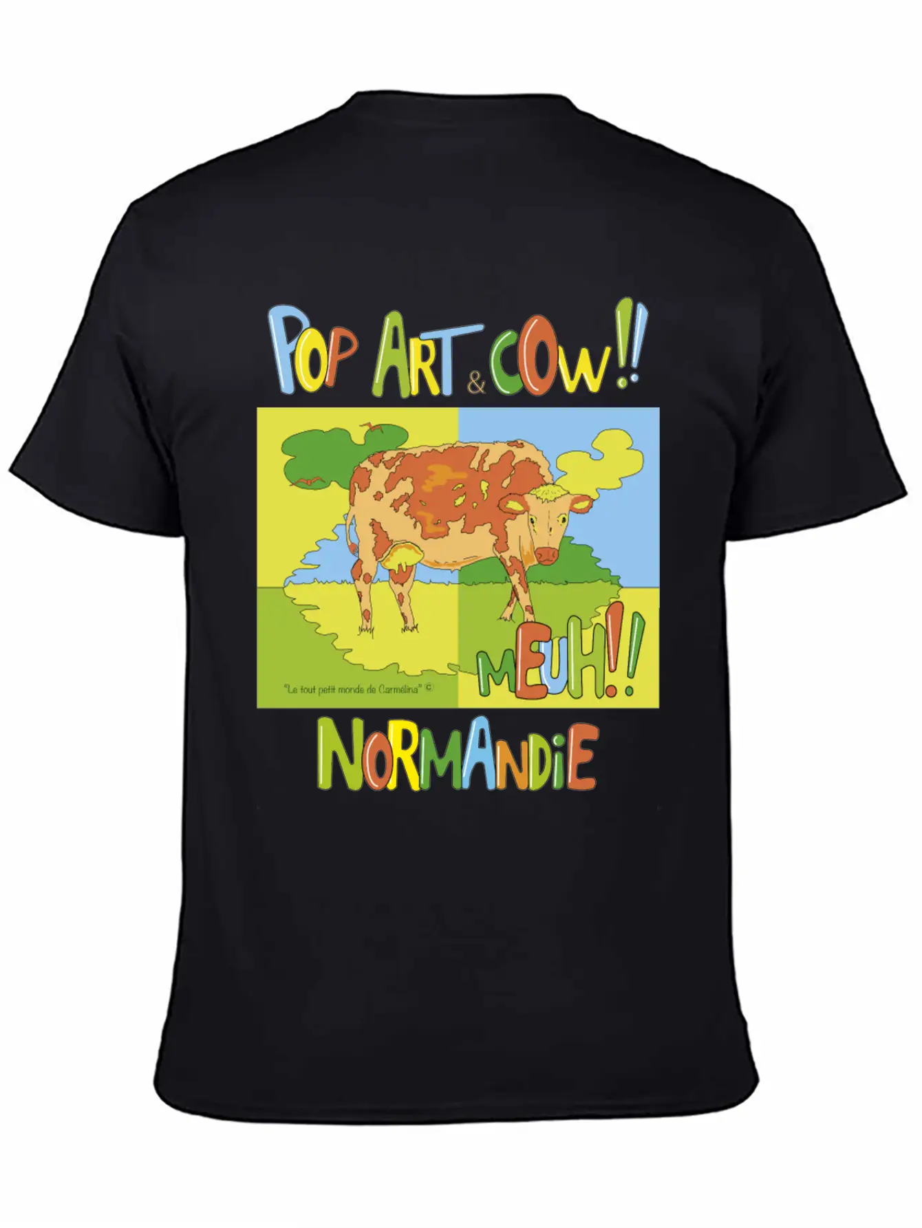 Cow "Pop Art" Normandie Timeless Short Sleeve Tee – Comfy And Minimalist Design
