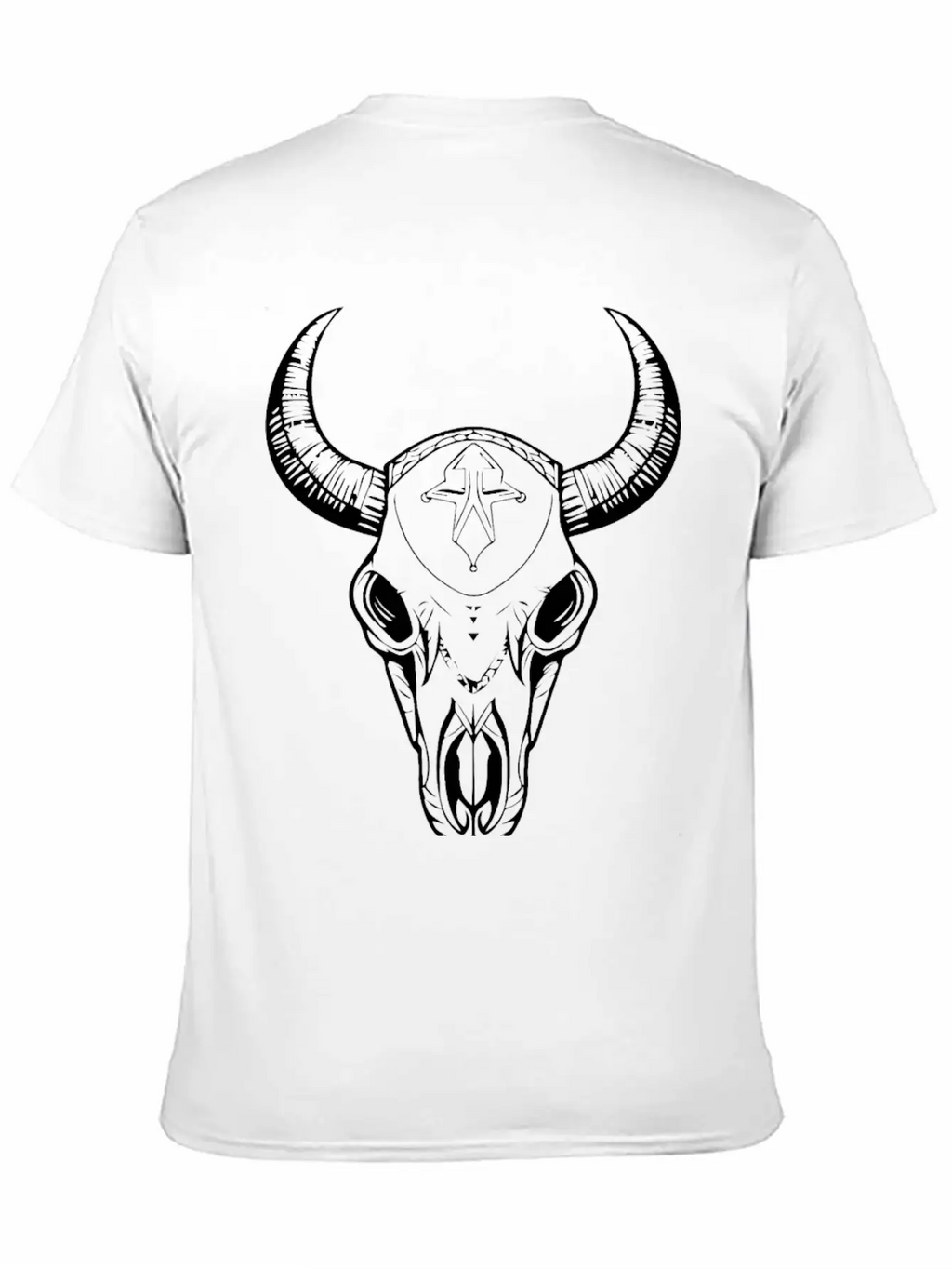Cow Skull Boho Breathable Soft Cotton T-Shirt – Timeless Casual Look