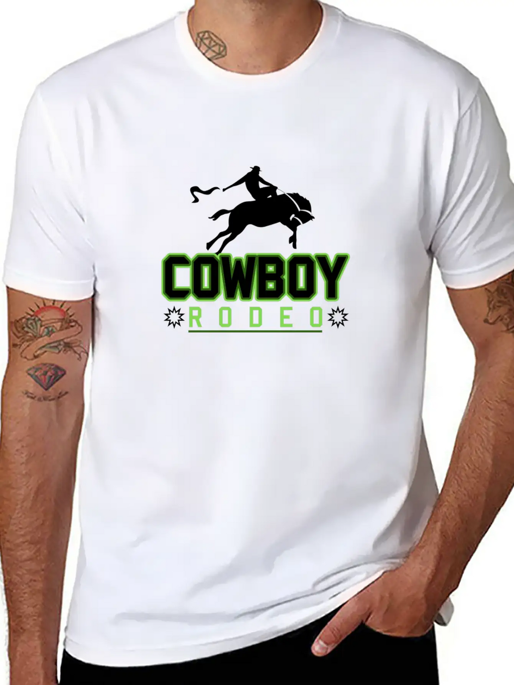 Cowboy Rodeo Rider Horse Basic Graphic T-Shirt – Daily Comfort In Soft Cotton