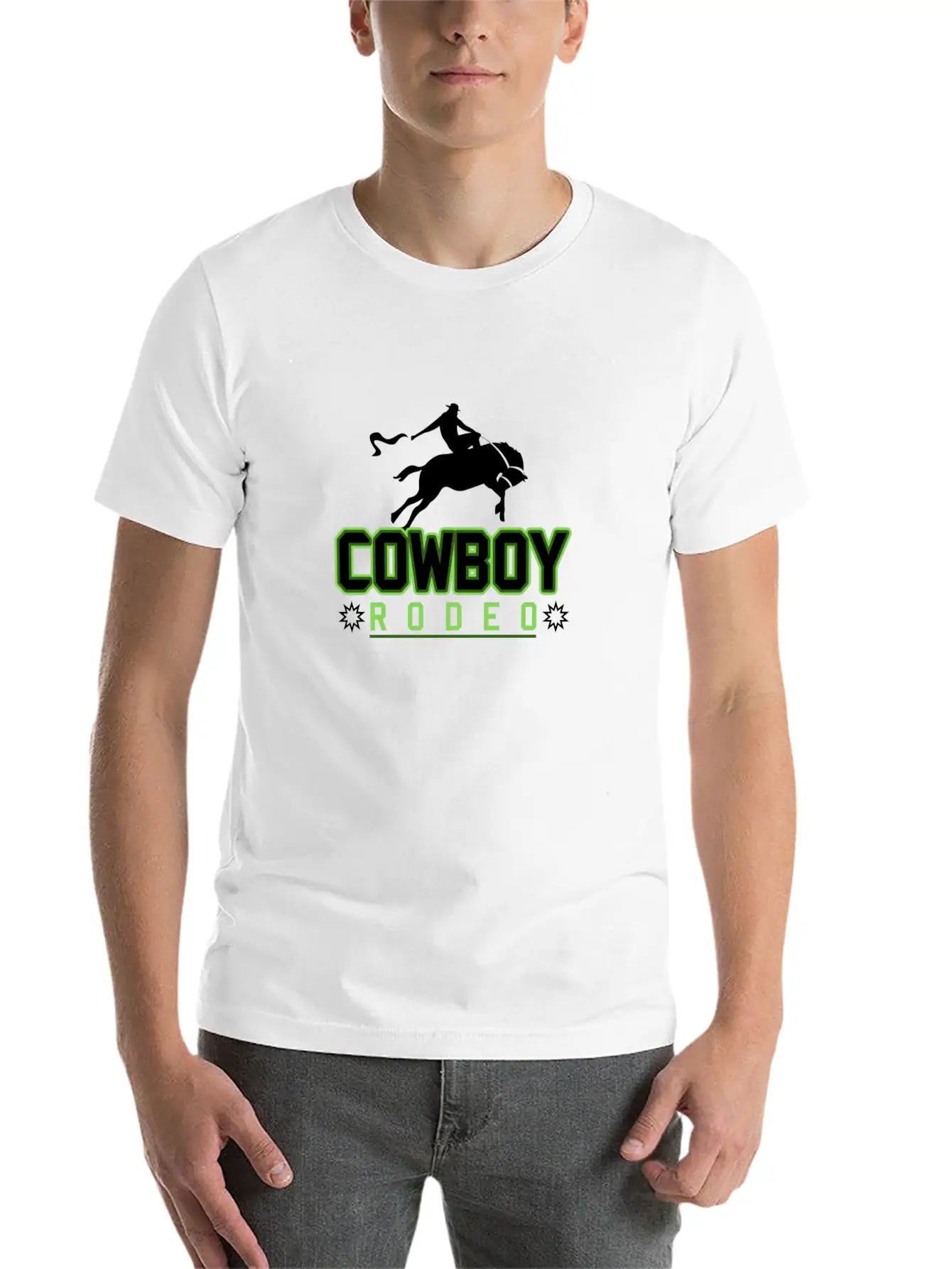 Cowboy Rodeo Rider Horse Basic Graphic T-Shirt – Daily Comfort In Soft Cotton
