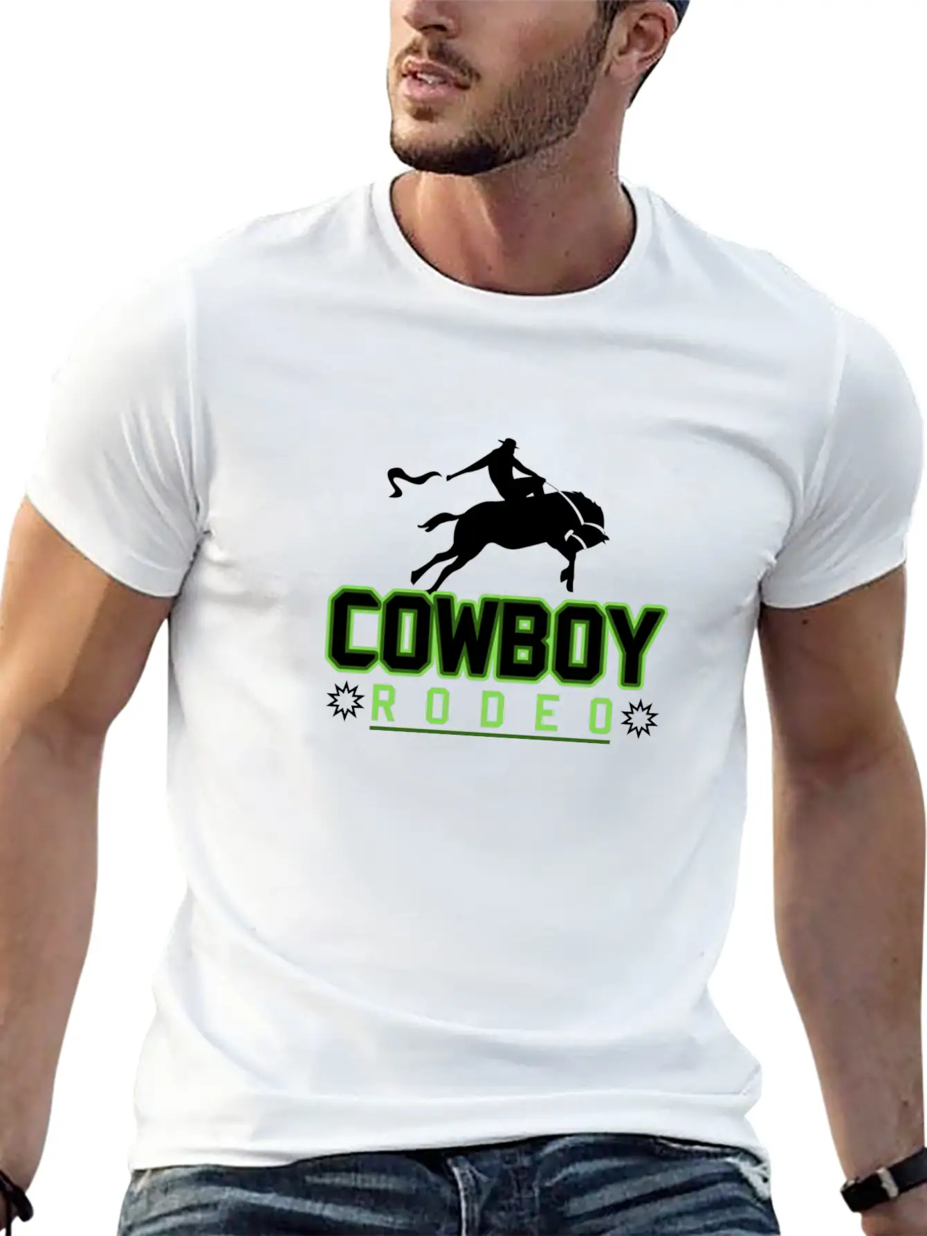 Cowboy Rodeo Rider Horse Basic Graphic T-Shirt – Daily Comfort In Soft Cotton