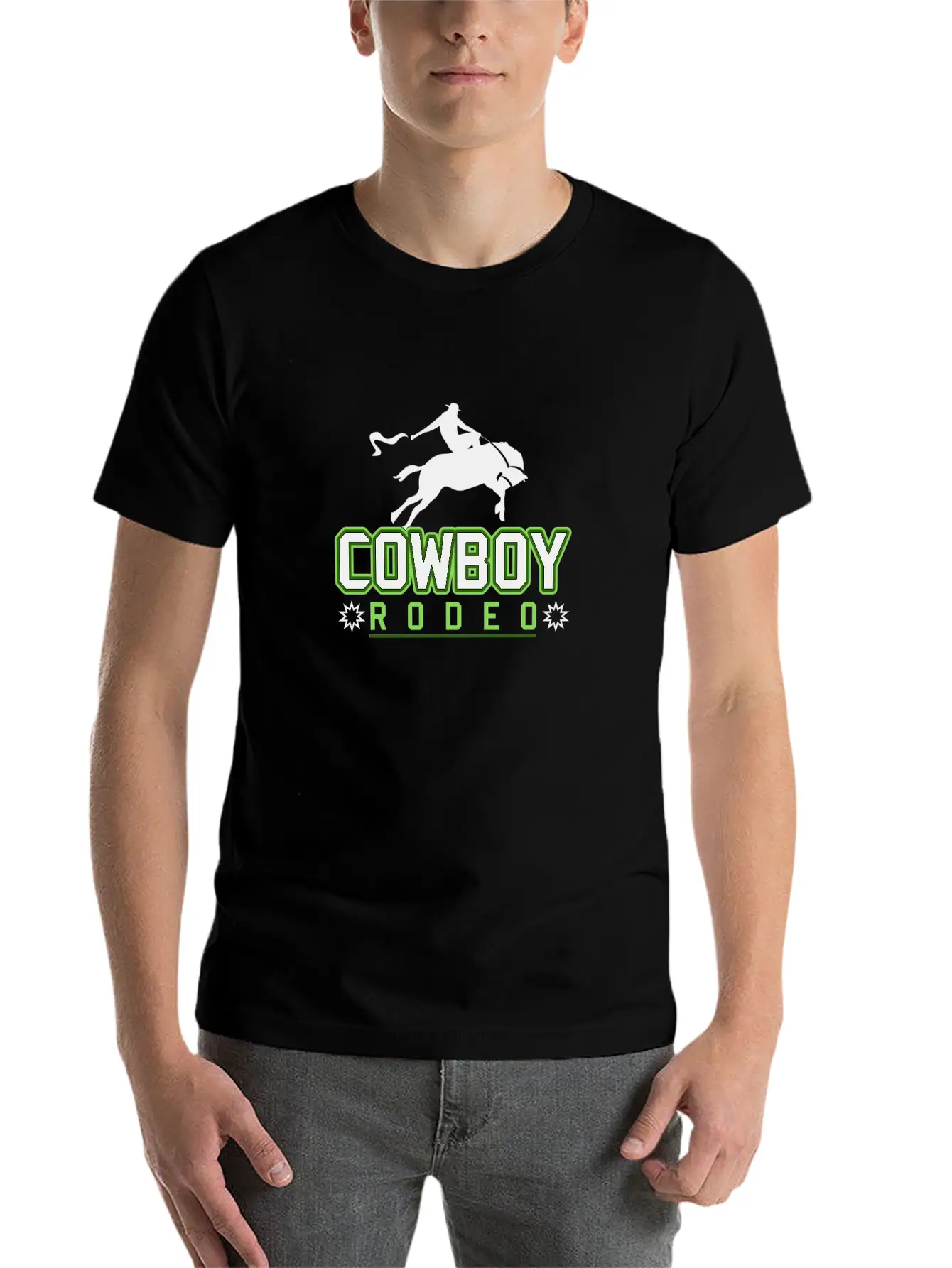 Cowboy Rodeo Rider Horse Basic Graphic T-Shirt – Daily Comfort In Soft Cotton