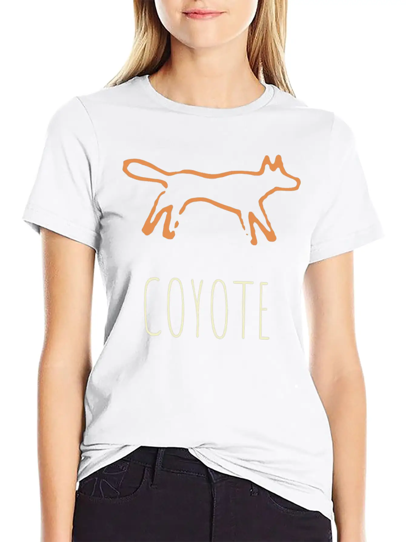 Coyote - Shamanic Sioux Totem For Protection Classic Cotton Tee – Unisex Comfort For Any Season