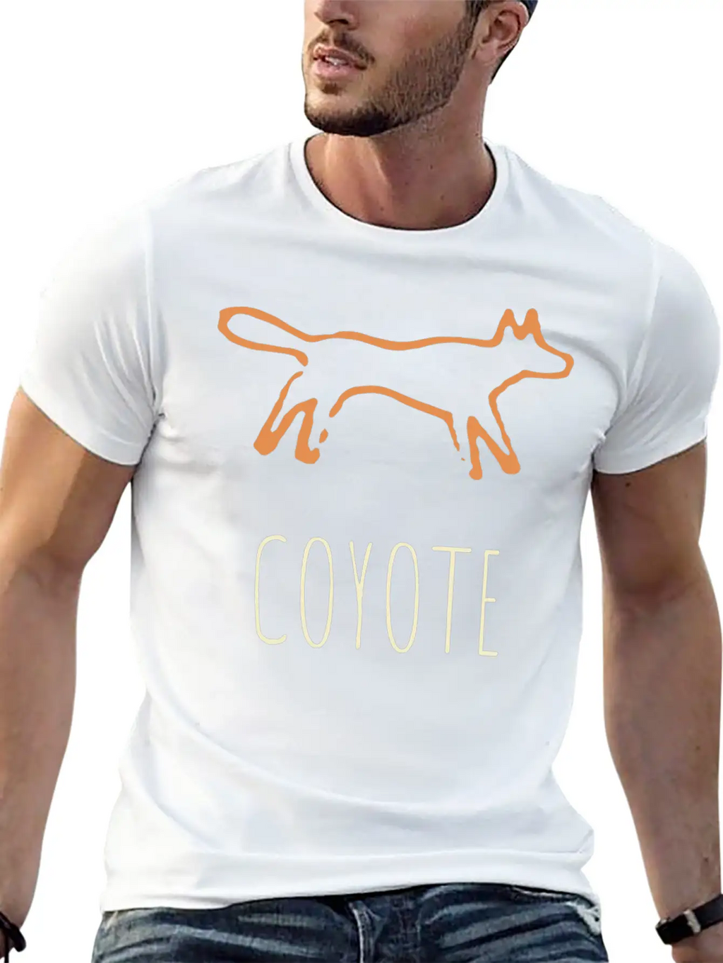 Coyote - Shamanic Sioux Totem For Protection Classic Cotton Tee – Unisex Comfort For Any Season