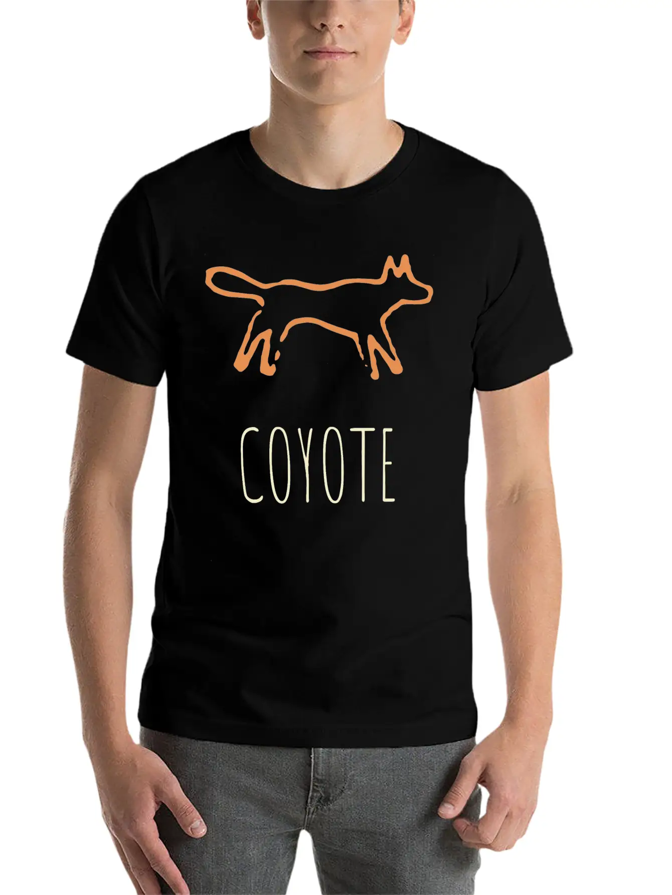 Coyote - Shamanic Sioux Totem For Protection Classic Cotton Tee – Unisex Comfort For Any Season