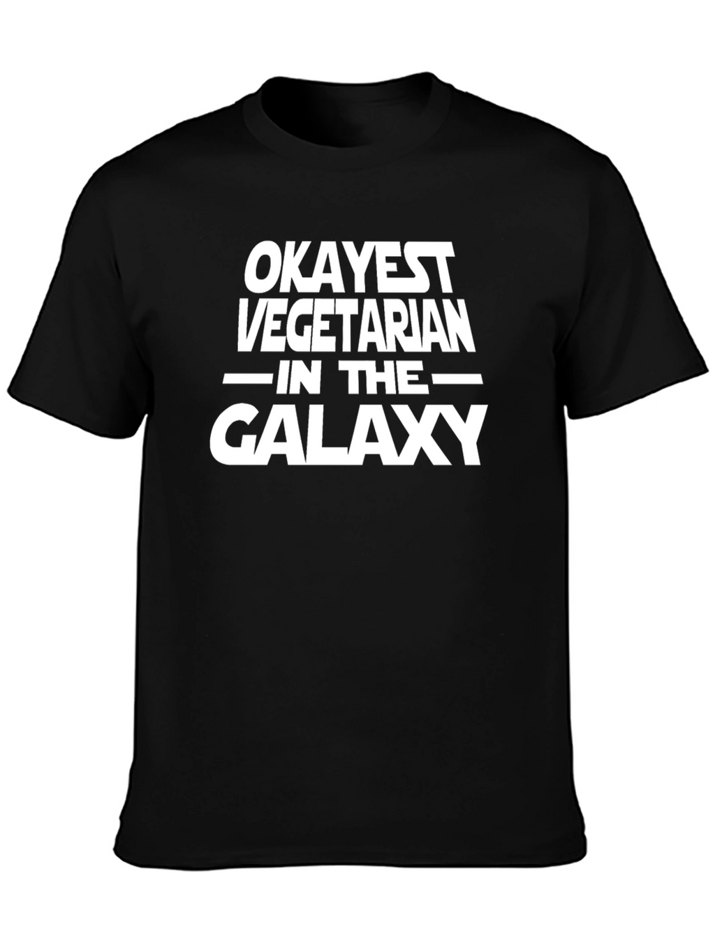 Okayest Vegetarian Galaxy Black T-Shirt