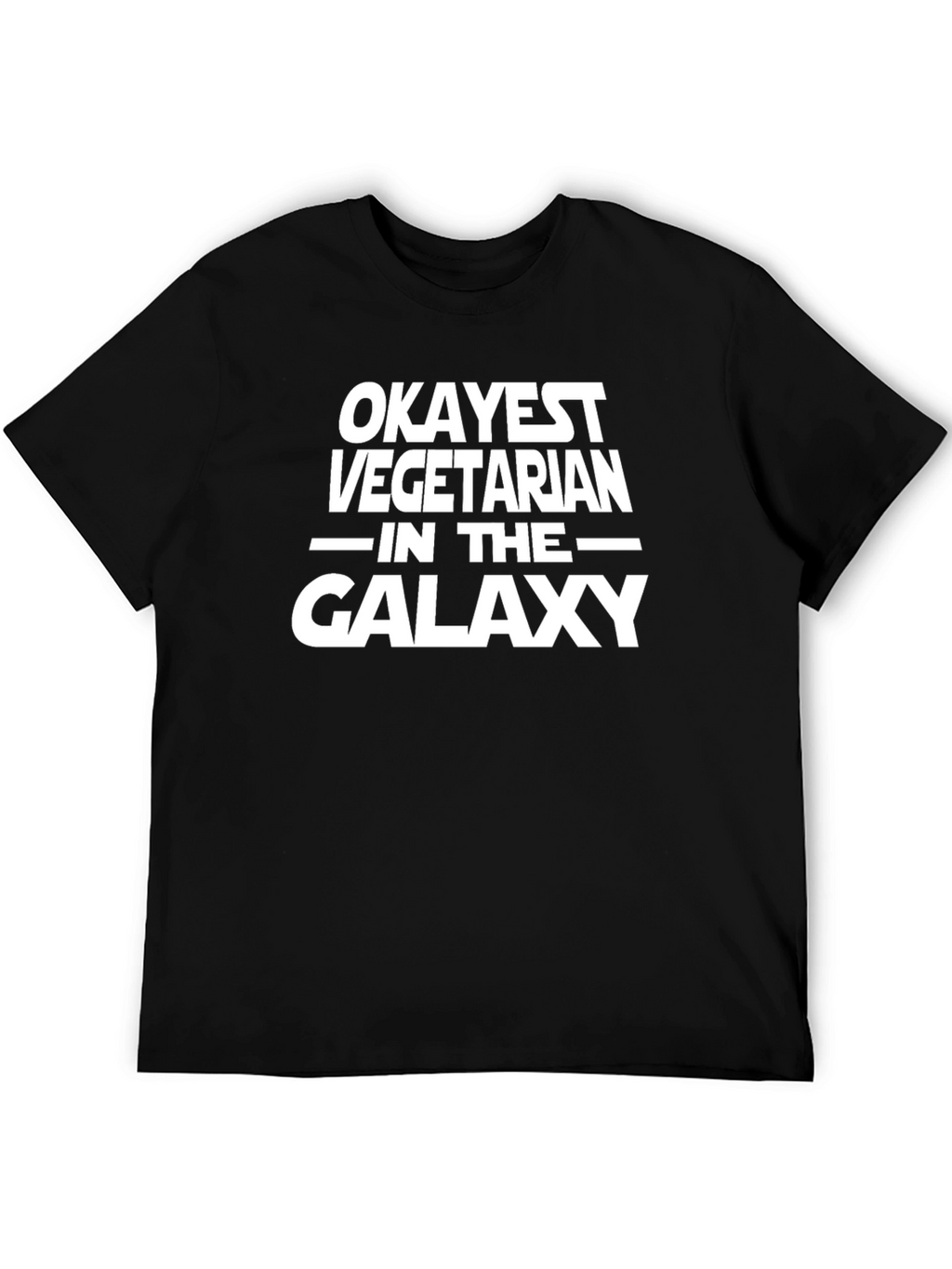 Okayest Vegetarian Galaxy Black T-Shirt