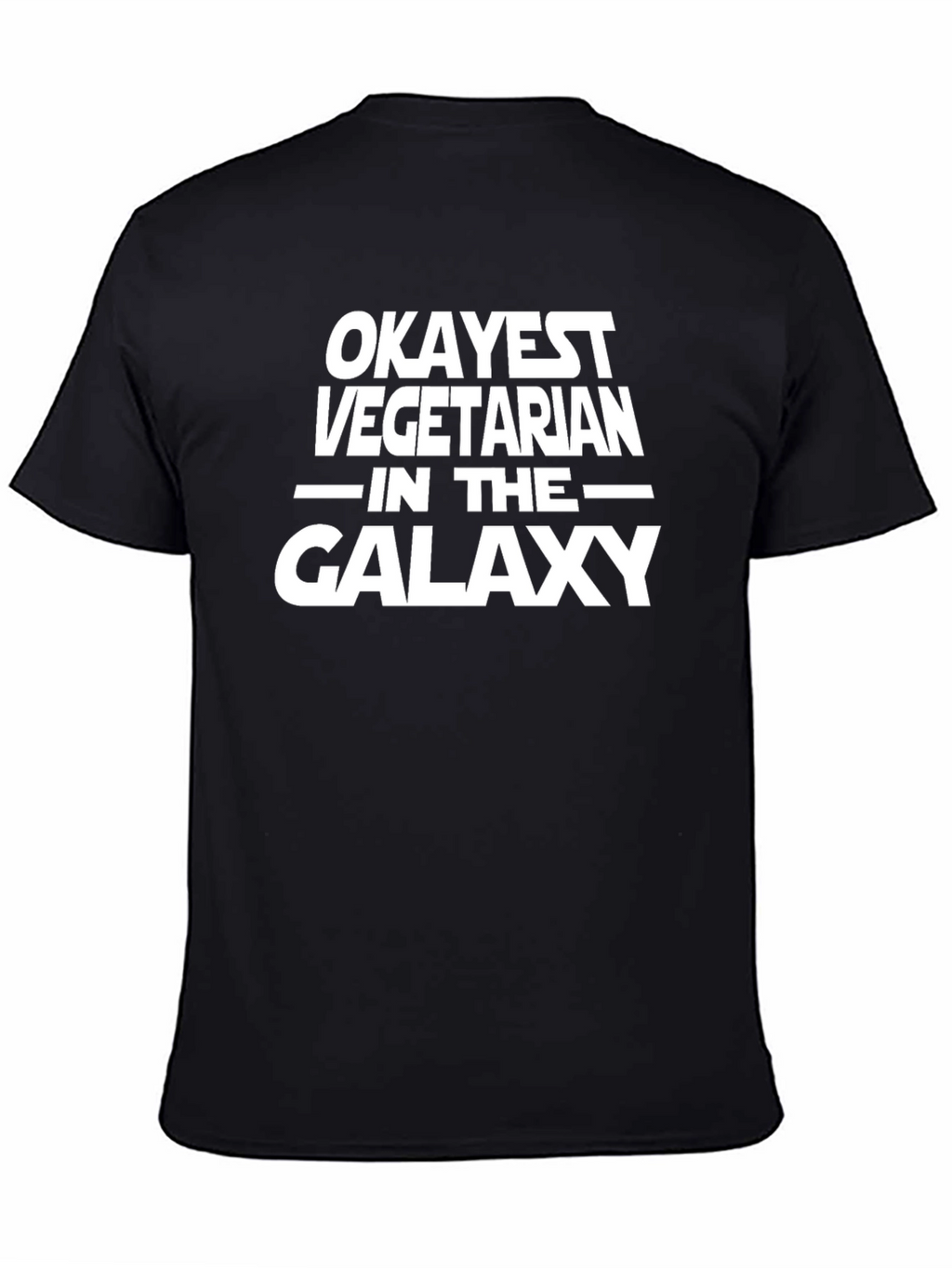 Okayest Vegetarian Galaxy Black T-Shirt