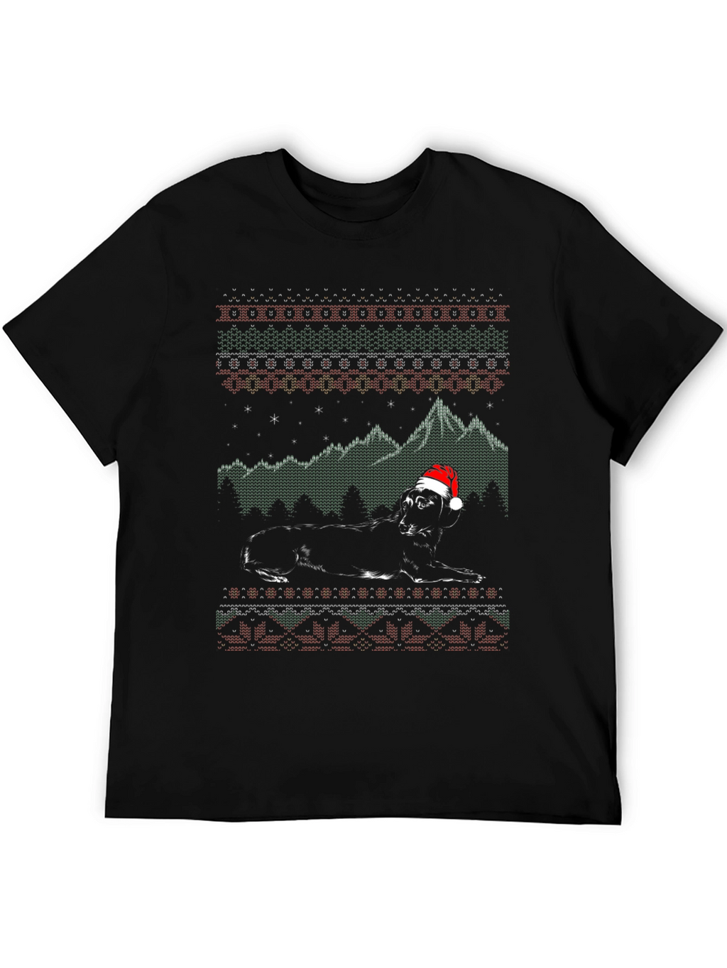 Festive Dog Ugly Christmas Sweater T-Shirt