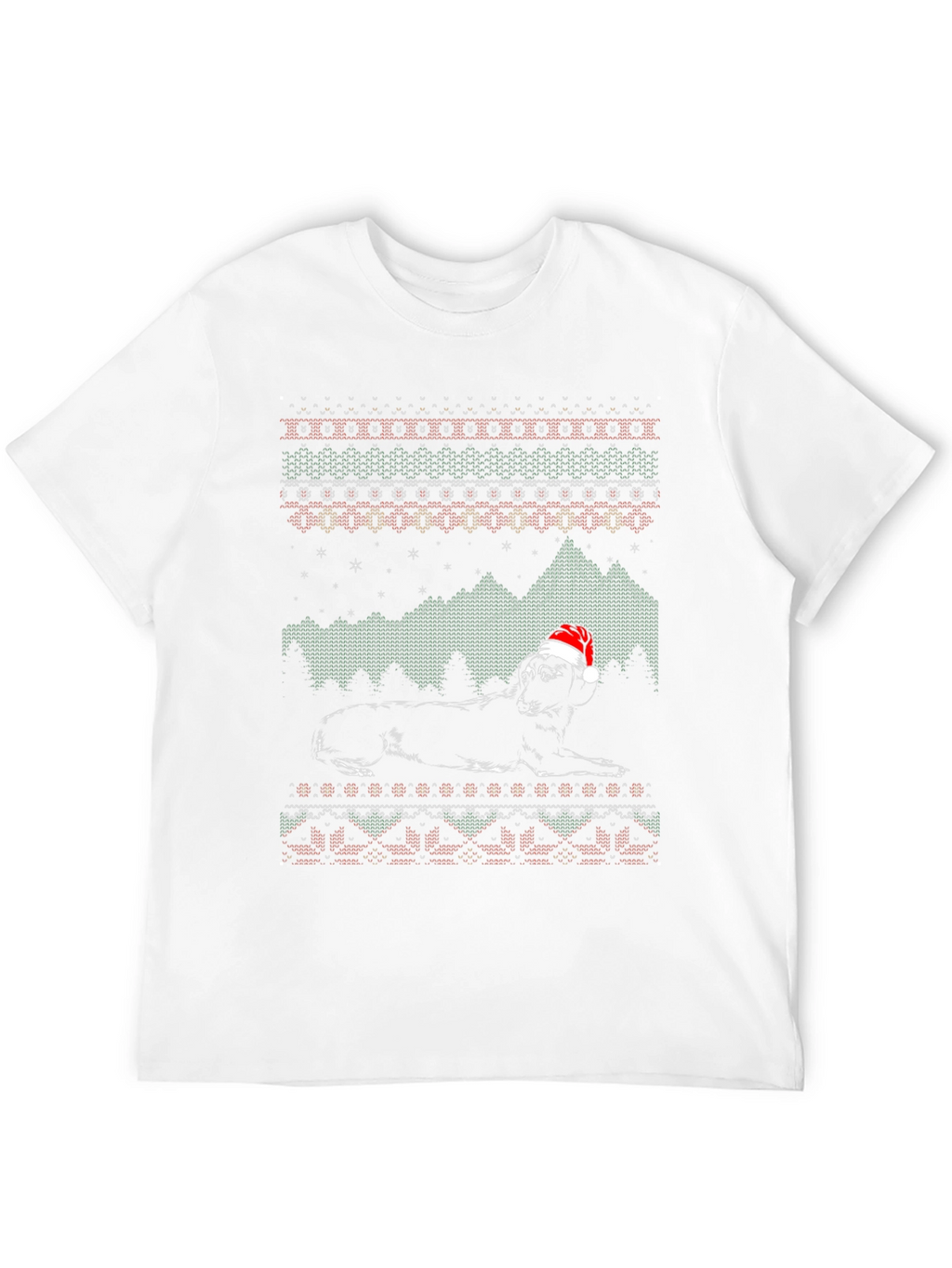 Festive Dog Ugly Christmas Sweater T-Shirt