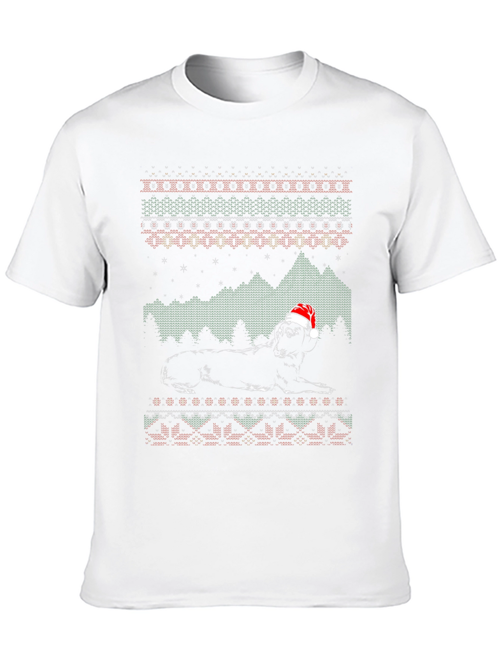 Festive Dog Ugly Christmas Sweater T-Shirt