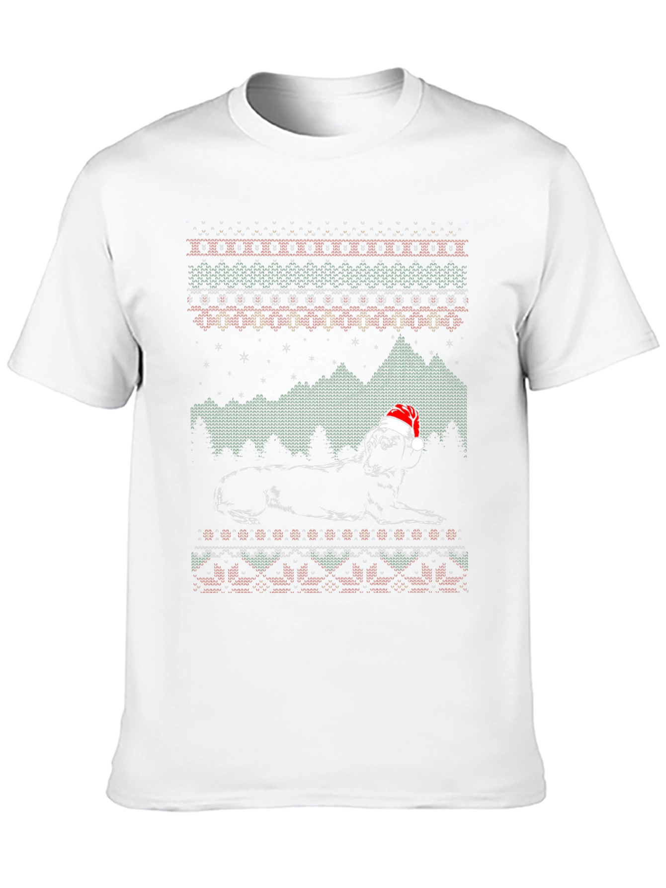 Festive Dog Ugly Christmas Sweater T-Shirt