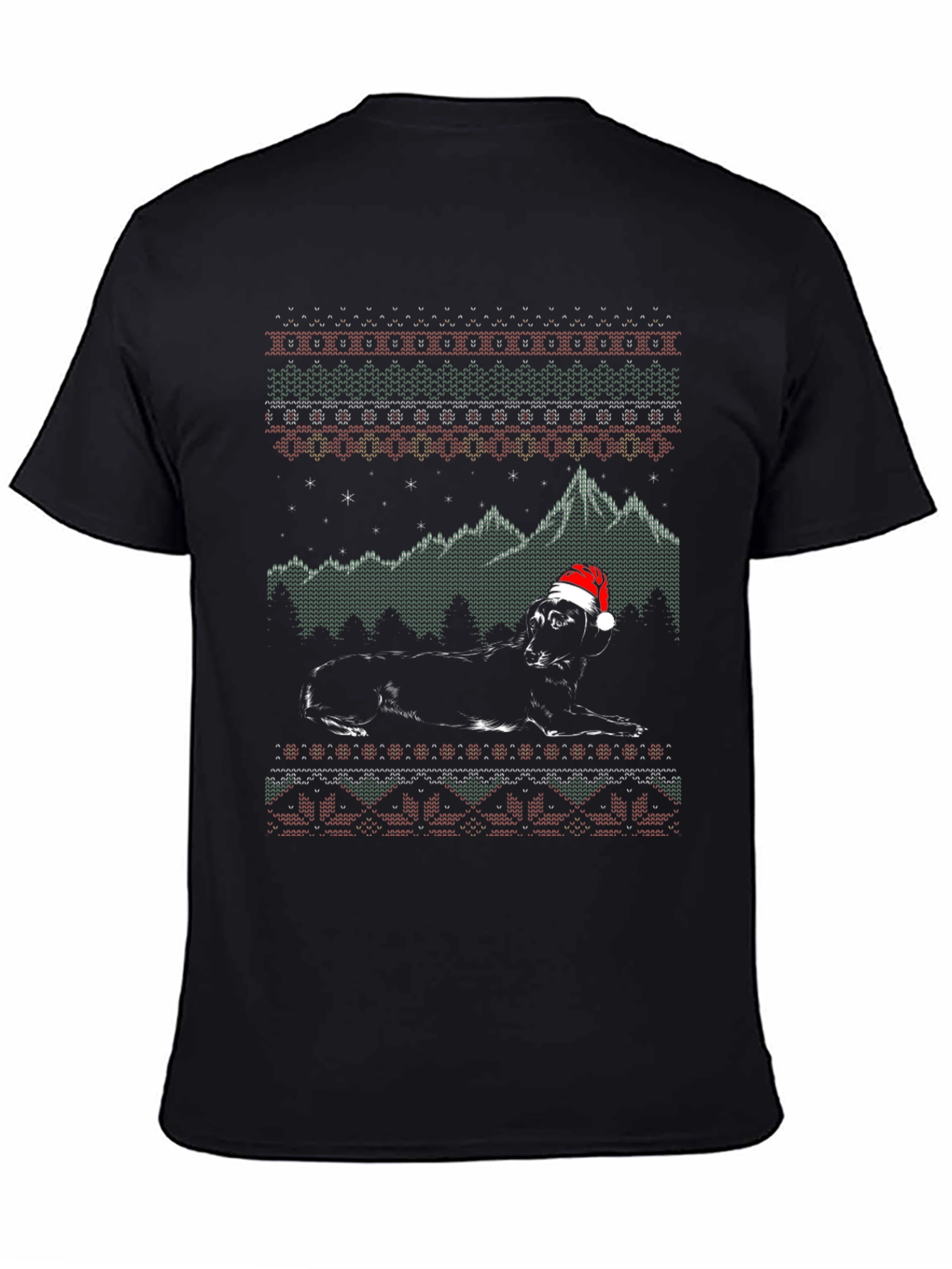 Festive Dog Ugly Christmas Sweater T-Shirt
