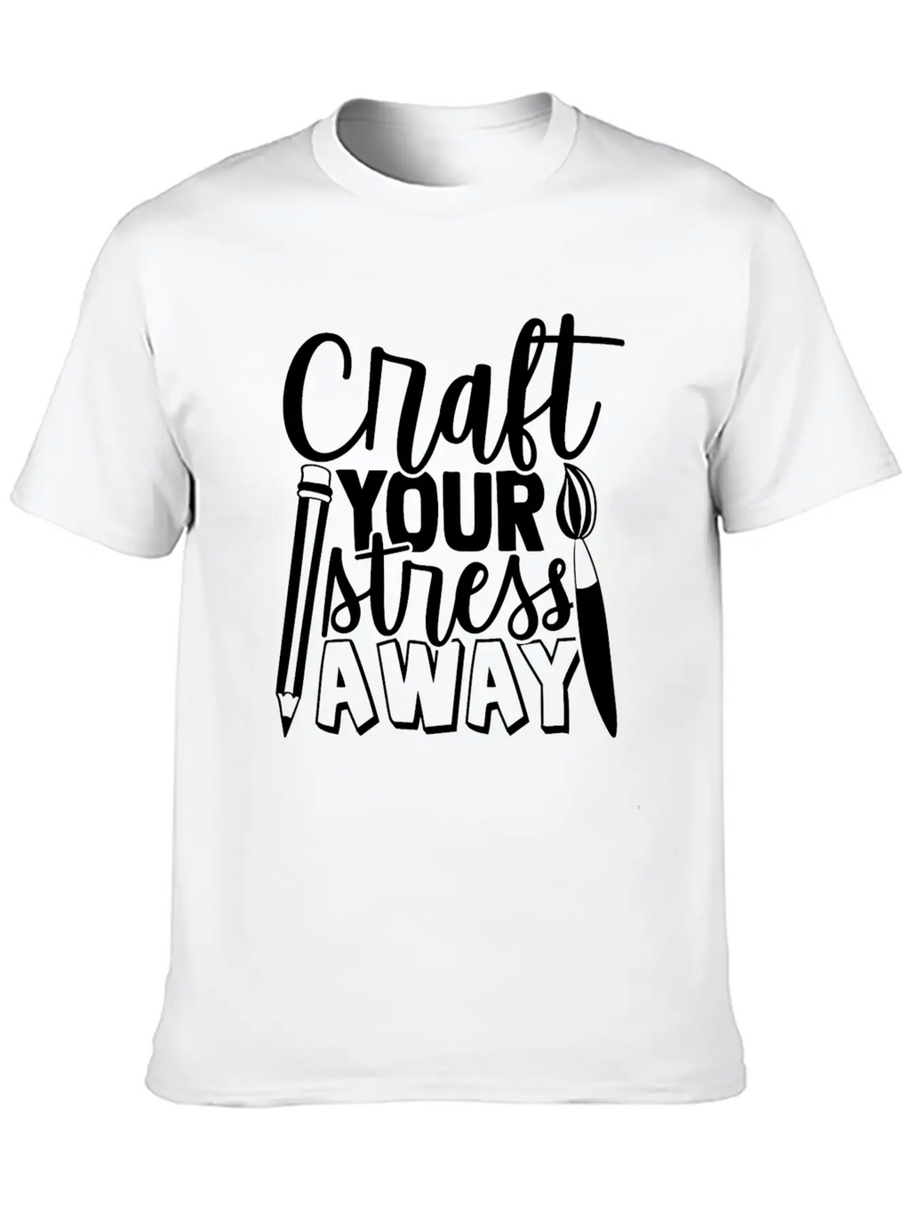 Craft Your Stress Away Breathable Graphic T-Shirt – Perfect For Casual Days