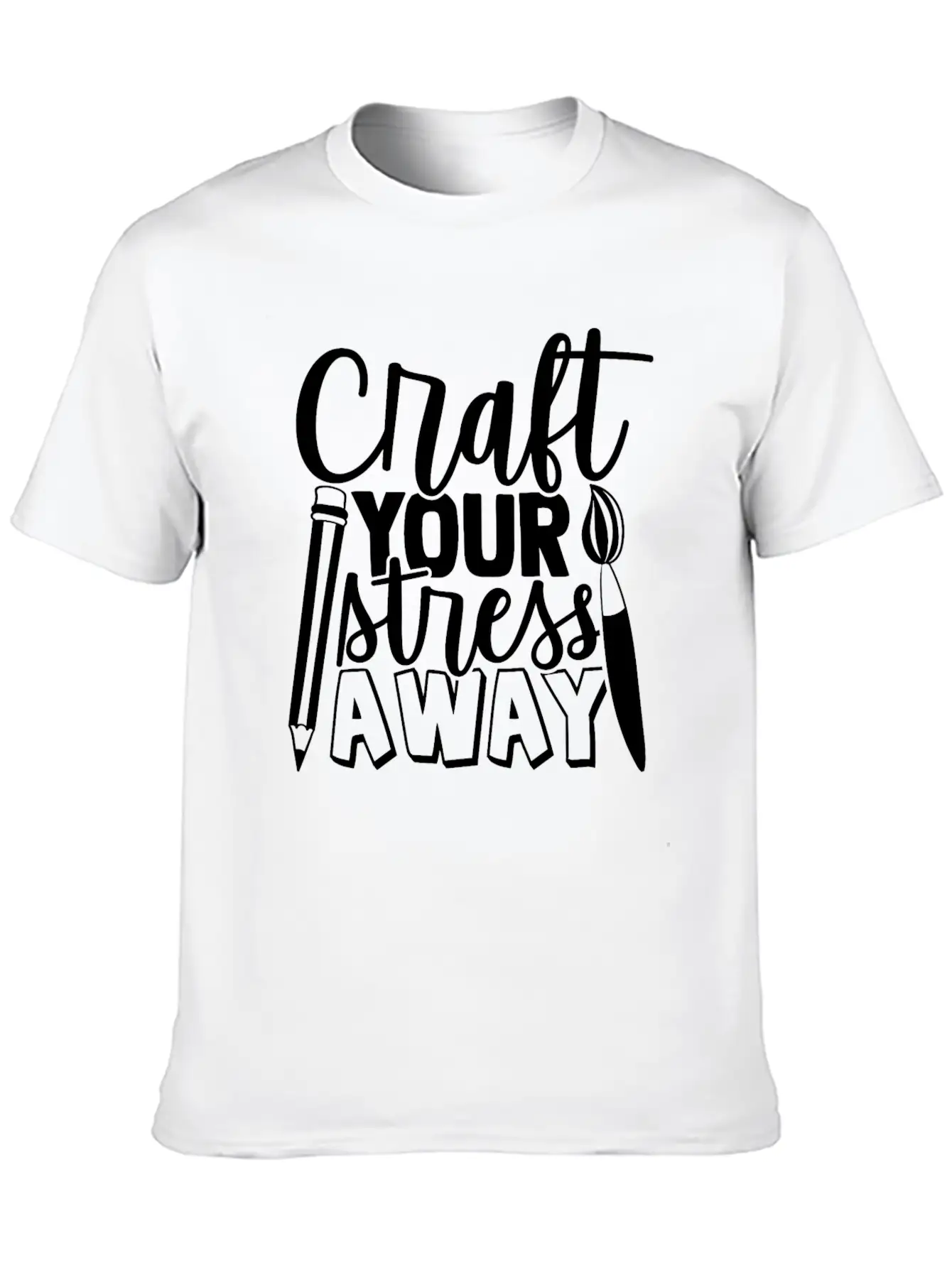 Craft Your Stress Away Breathable Graphic T-Shirt – Perfect For Casual Days