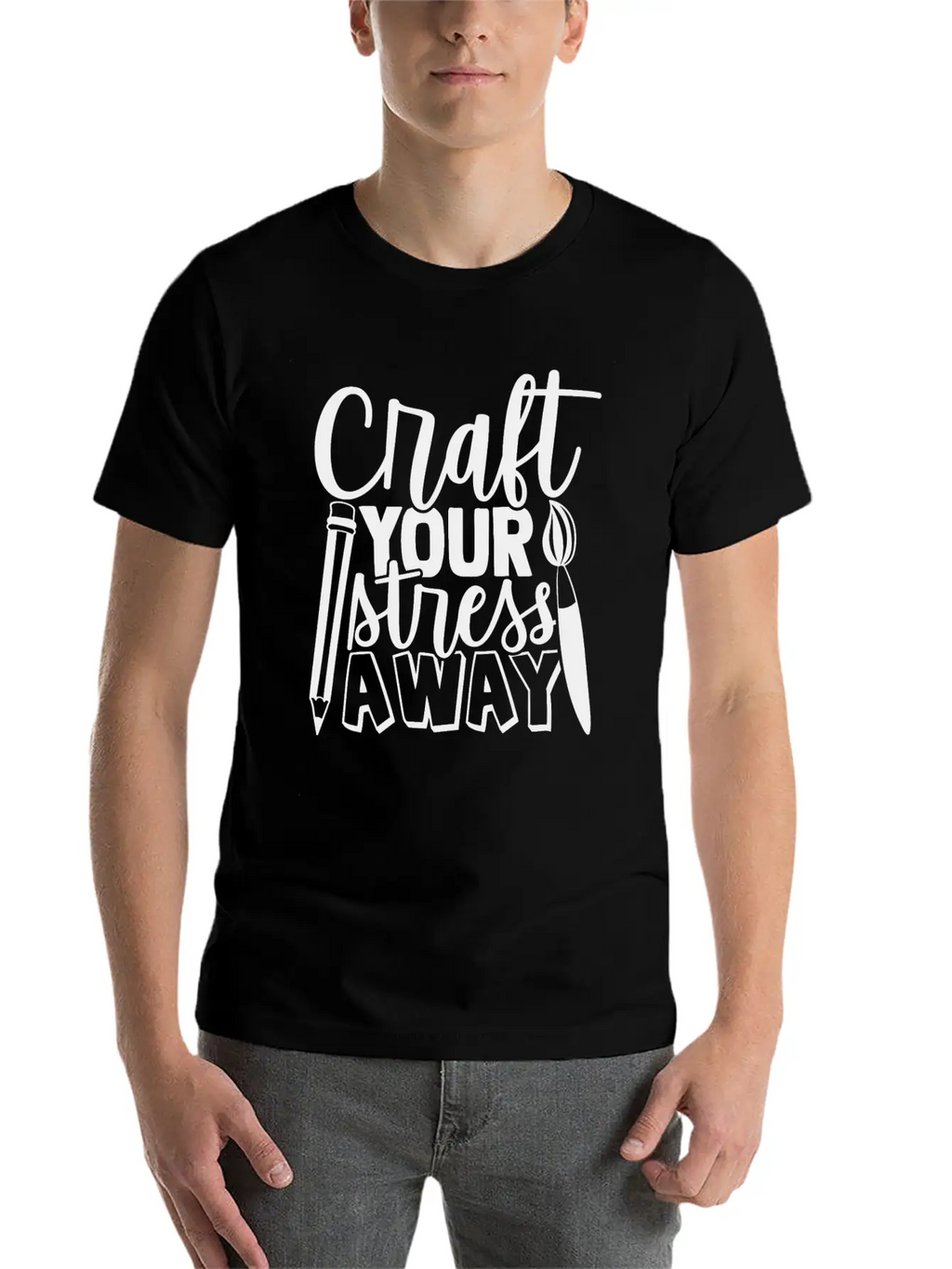 Craft Your Stress Away Breathable Graphic T-Shirt – Perfect For Casual Days