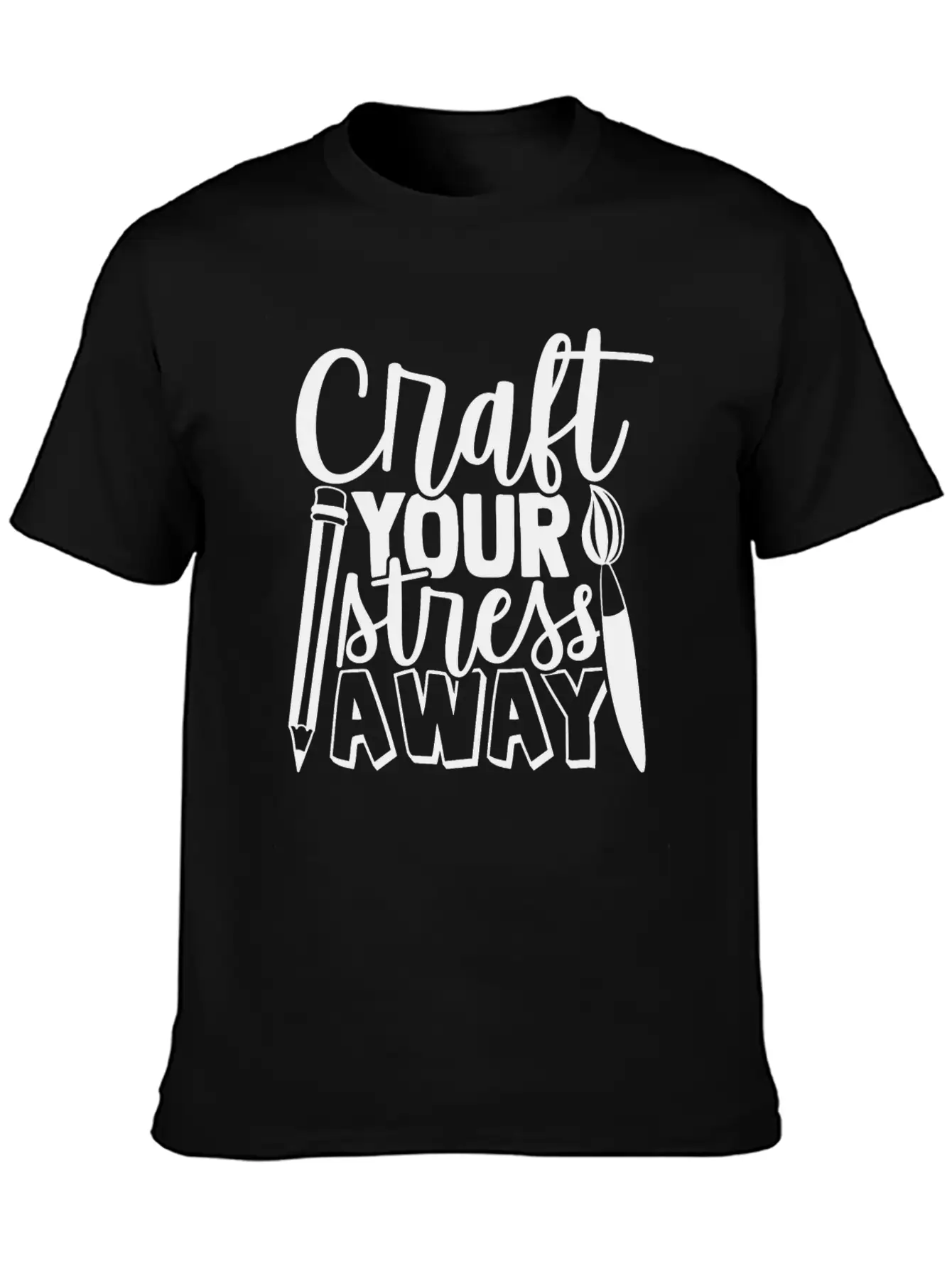 Craft Your Stress Away Breathable Graphic T-Shirt – Perfect For Casual Days