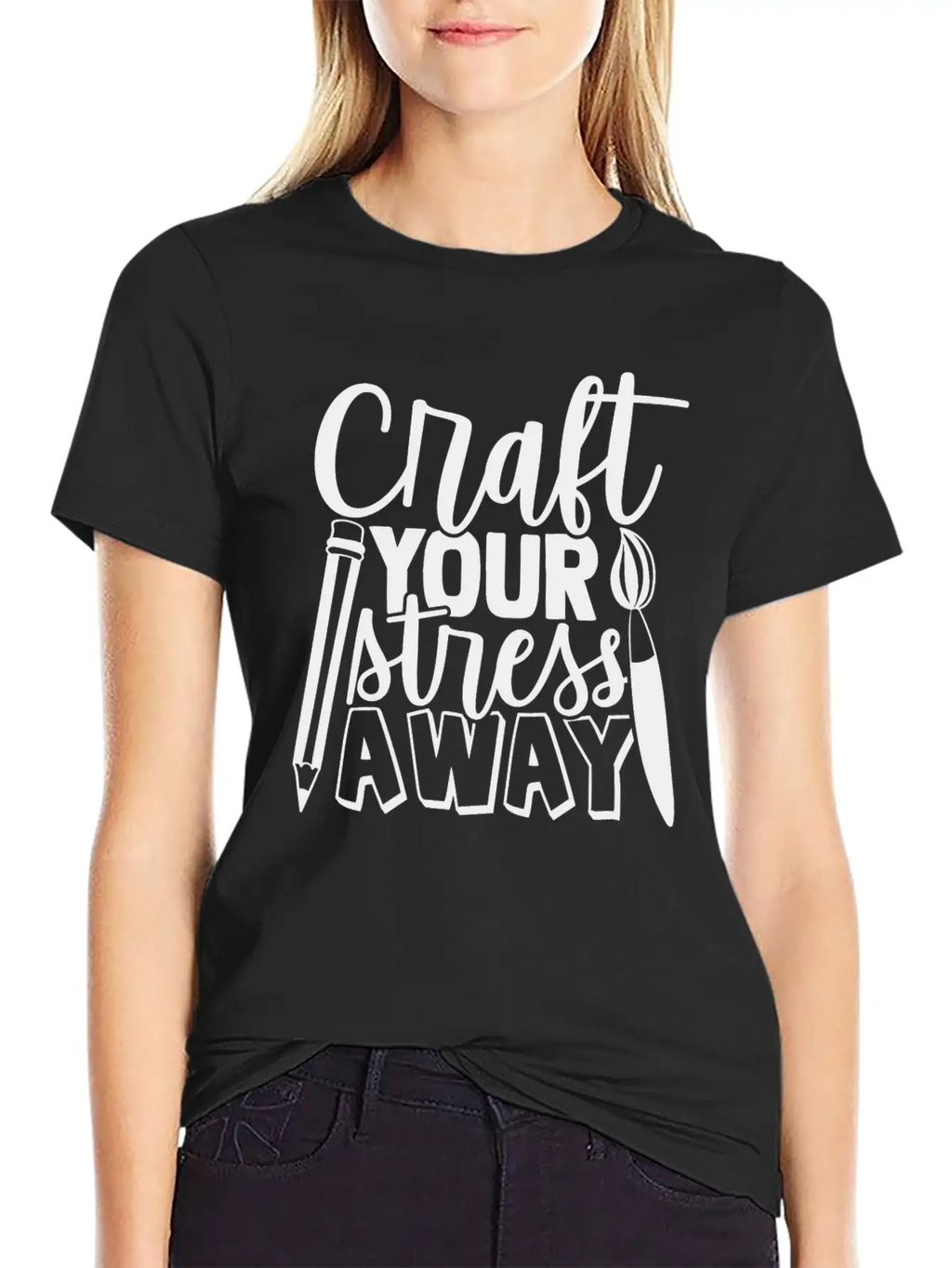 Craft Your Stress Away Breathable Graphic T-Shirt – Perfect For Casual Days