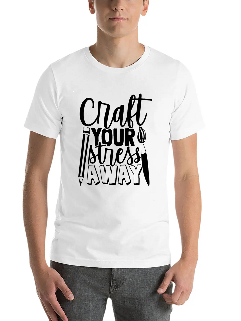 Craft Your Stress Away Breathable Graphic T-Shirt – Perfect For Casual Days