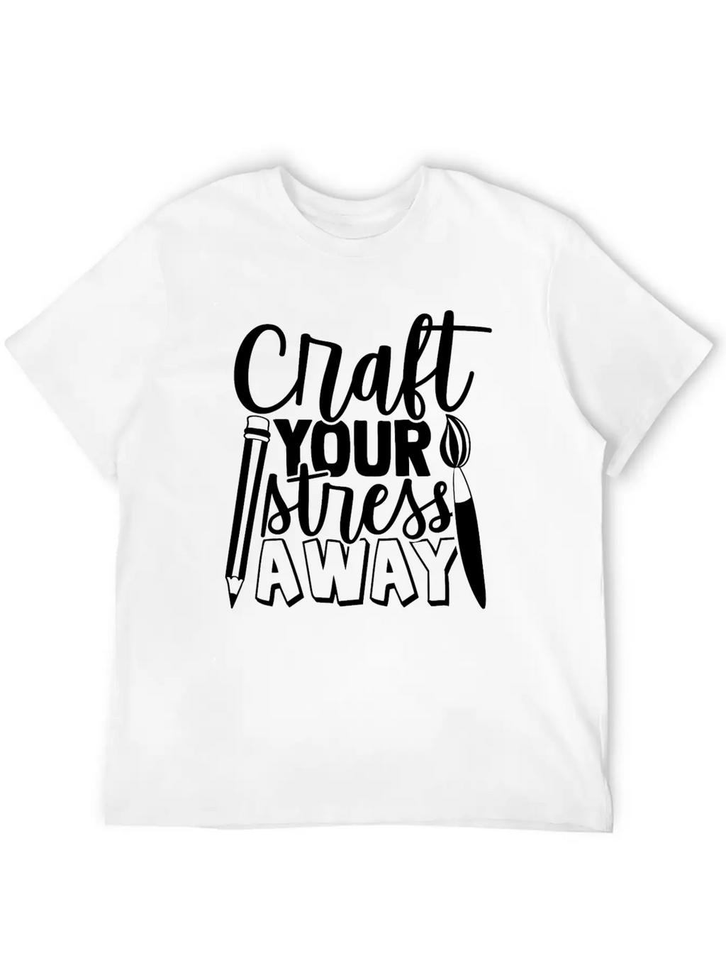 Craft Your Stress Away Breathable Graphic T-Shirt – Perfect For Casual Days