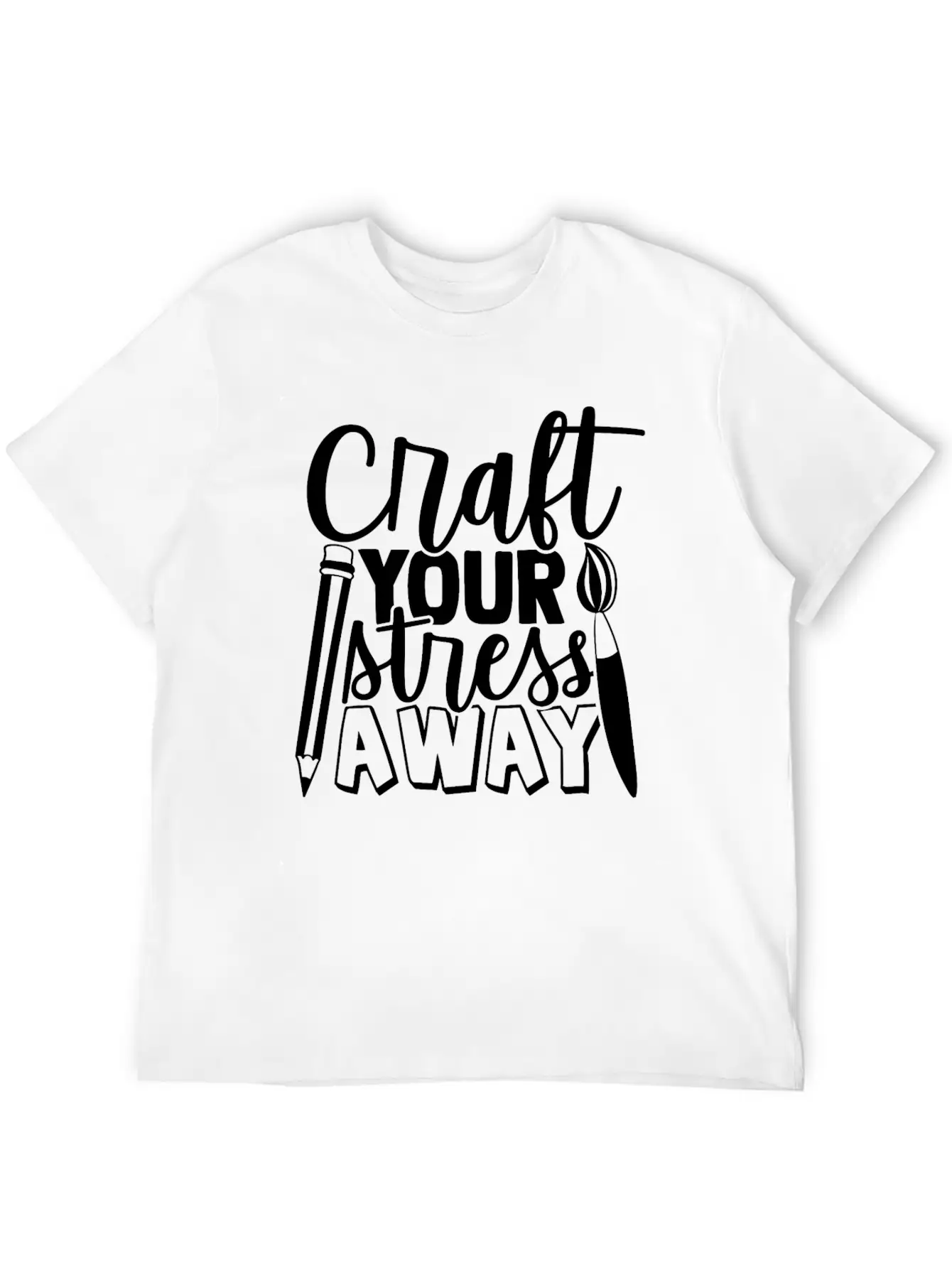 Craft Your Stress Away Breathable Graphic T-Shirt – Perfect For Casual Days