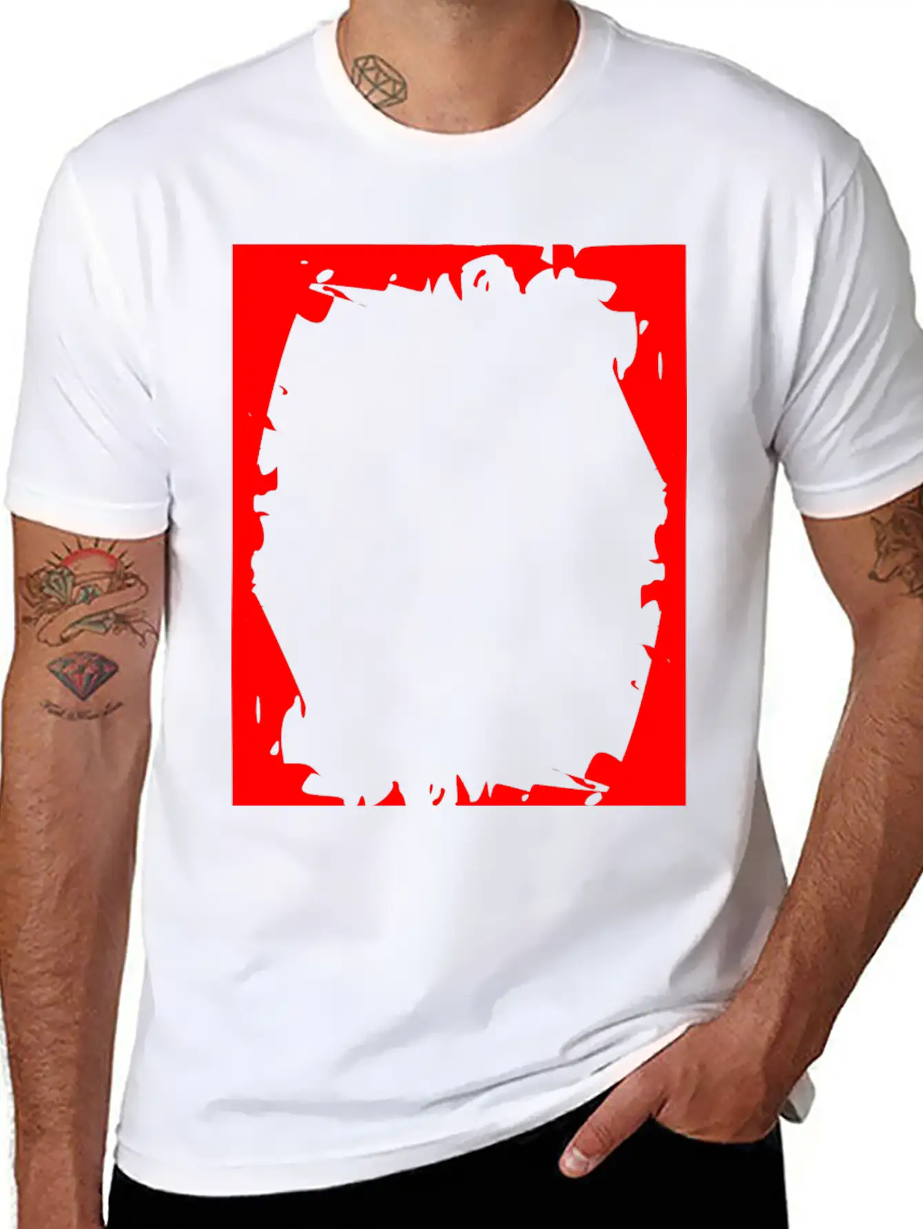 Crash Frame Red Essential Cotton Tee For Daily Outfits – Unisex Style