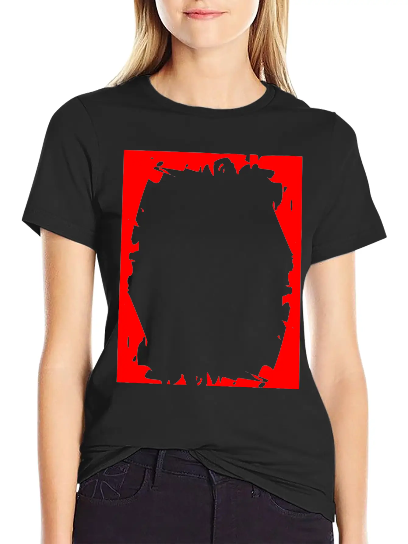 Crash Frame Red Essential Cotton Tee For Daily Outfits – Unisex Style