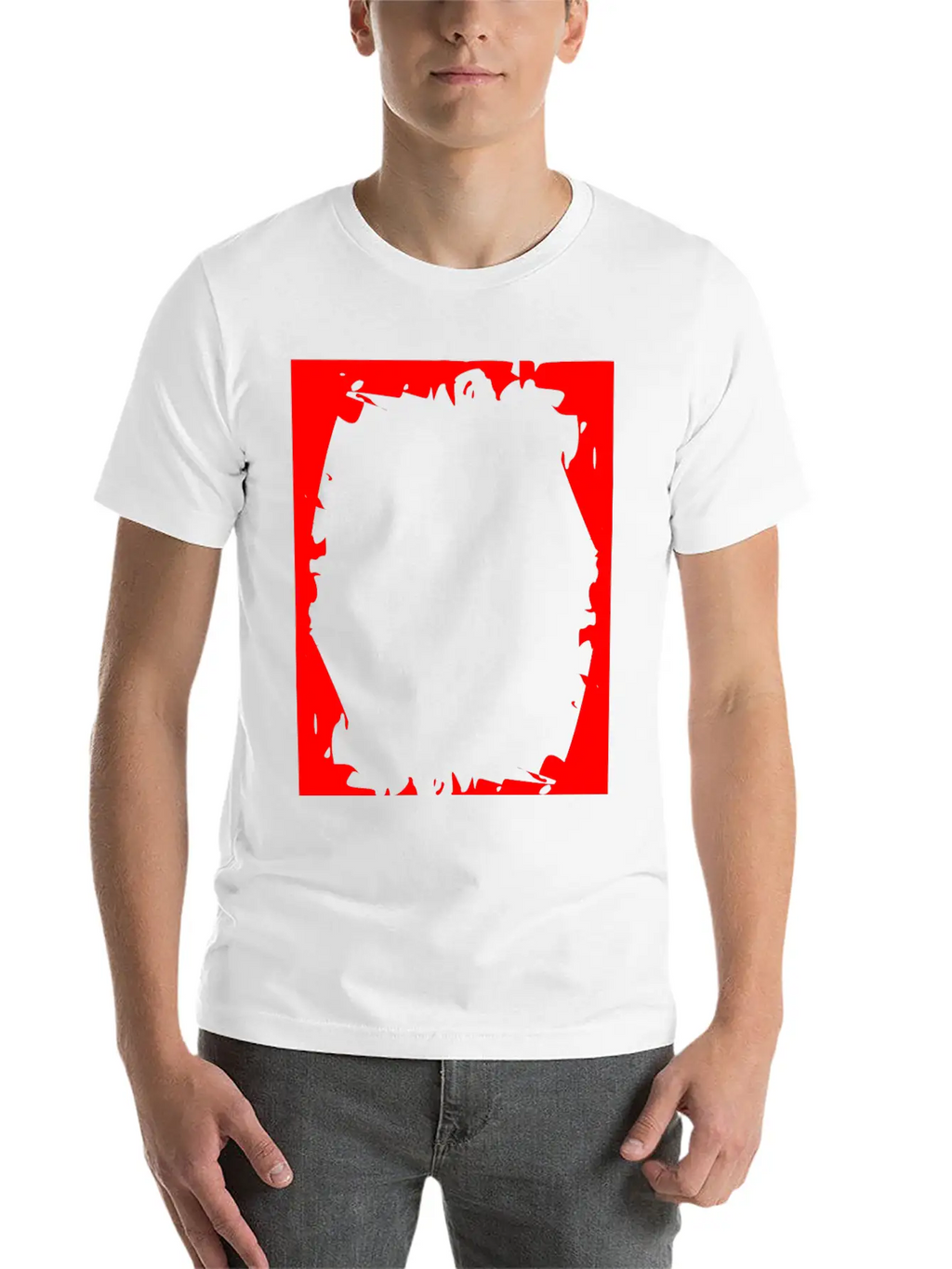 Crash Frame Red Essential Cotton Tee For Daily Outfits – Unisex Style