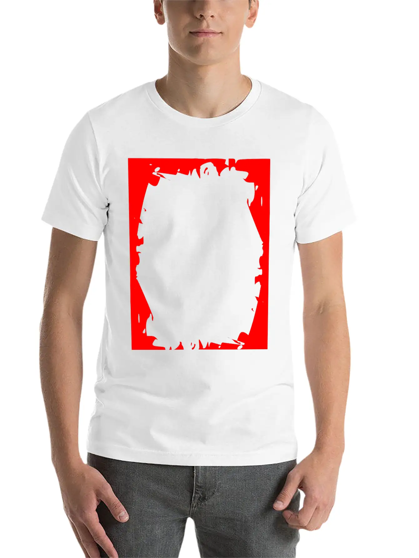 Crash Frame Red Essential Cotton Tee For Daily Outfits – Unisex Style
