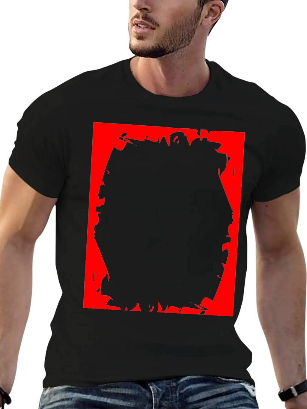 Crash Frame Red Essential Cotton Tee For Daily Outfits – Unisex Style