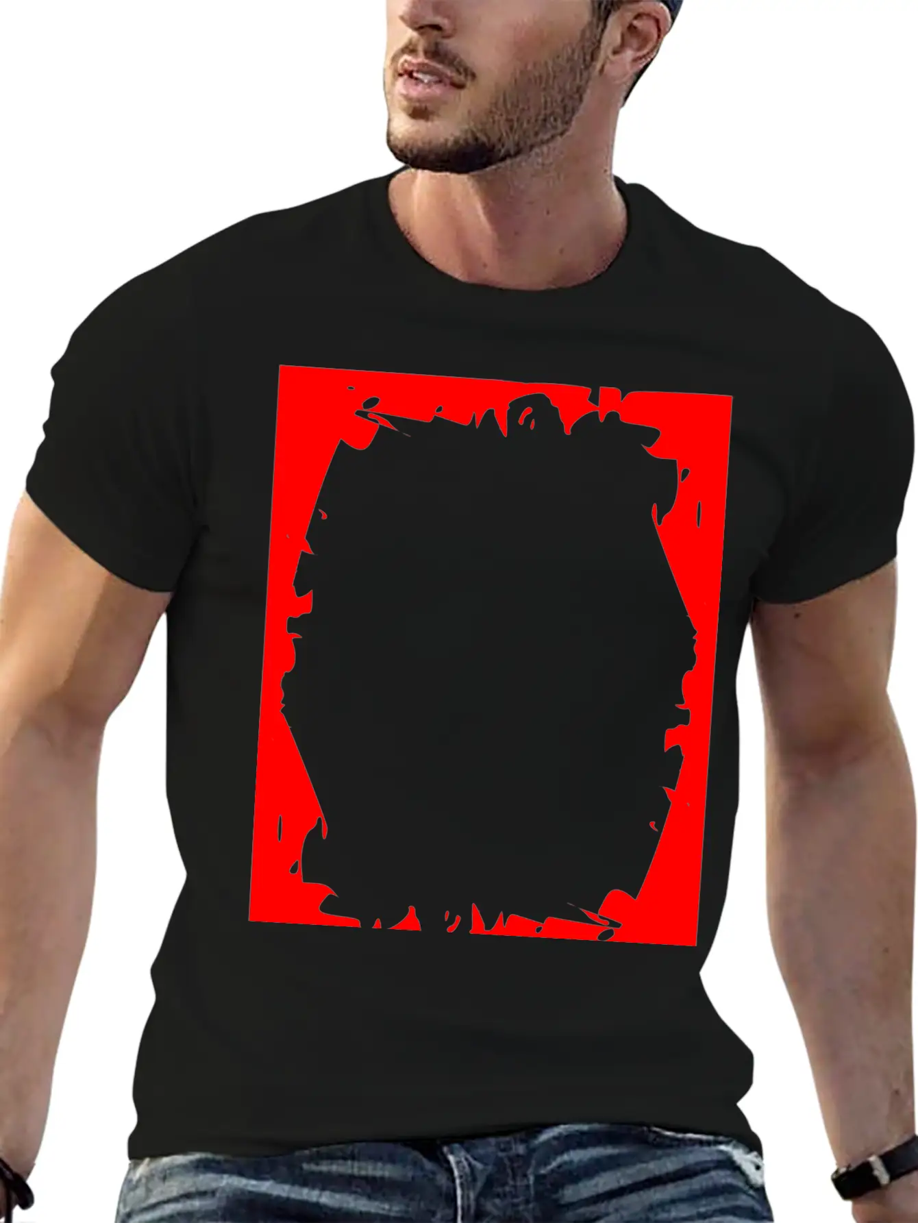 Crash Frame Red Essential Cotton Tee For Daily Outfits – Unisex Style