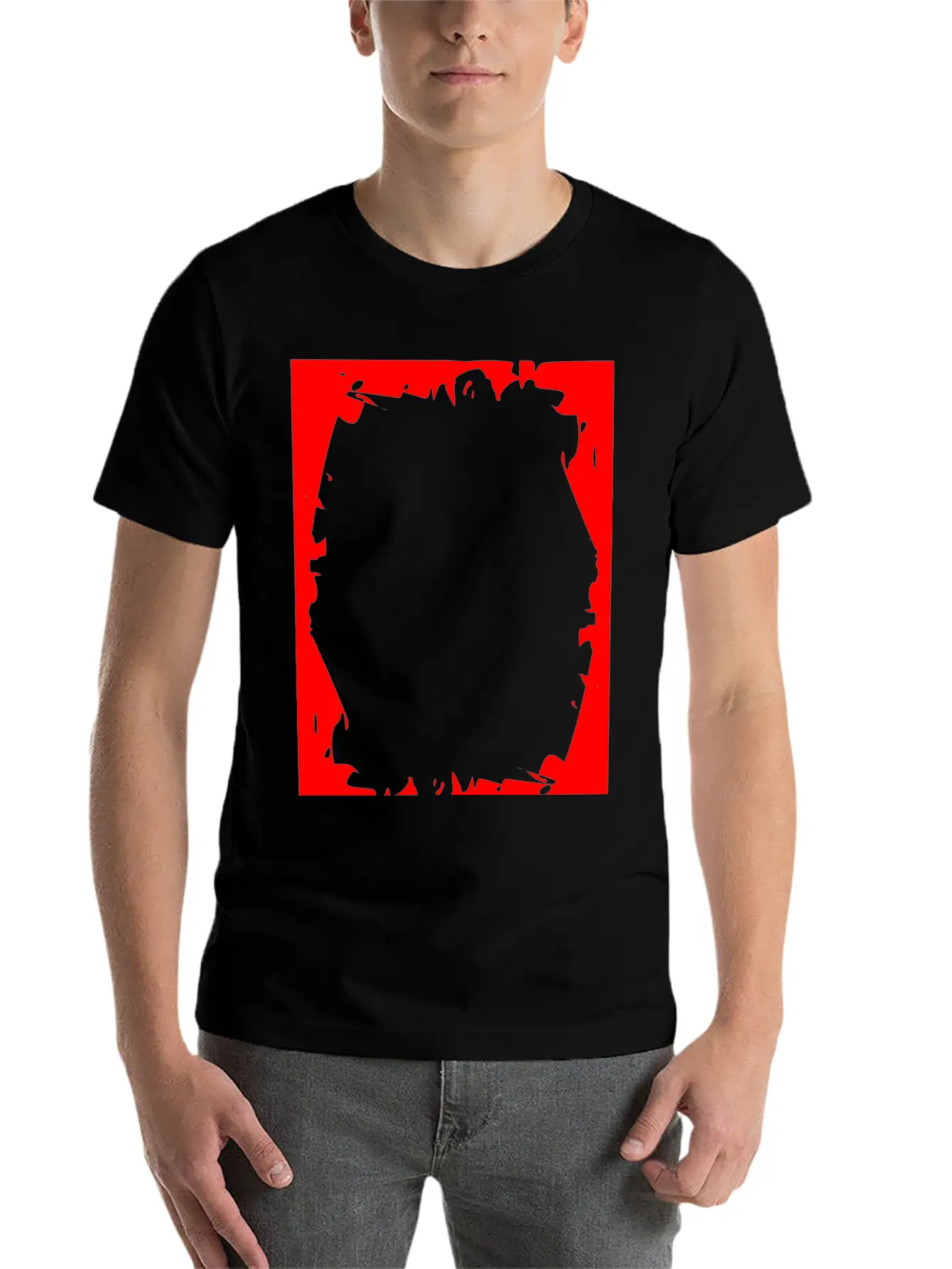 Crash Frame Red Essential Cotton Tee For Daily Outfits – Unisex Style