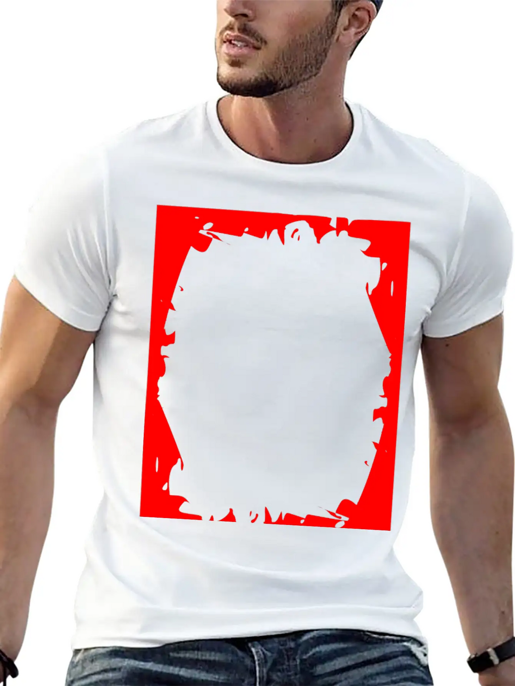 Crash Frame Red Essential Cotton Tee For Daily Outfits – Unisex Style