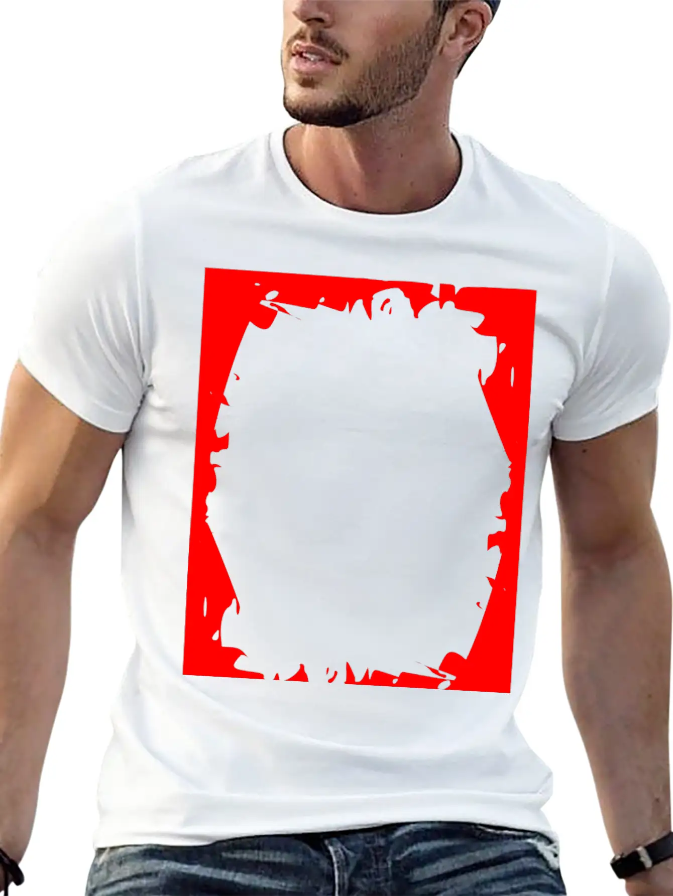 Crash Frame Red Essential Cotton Tee For Daily Outfits – Unisex Style